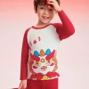 Balabala Baby Autumn Clothes Suit Year of the Snake Boy And Girl Thermal Underwear Animal Year Red Pajamas Clearance