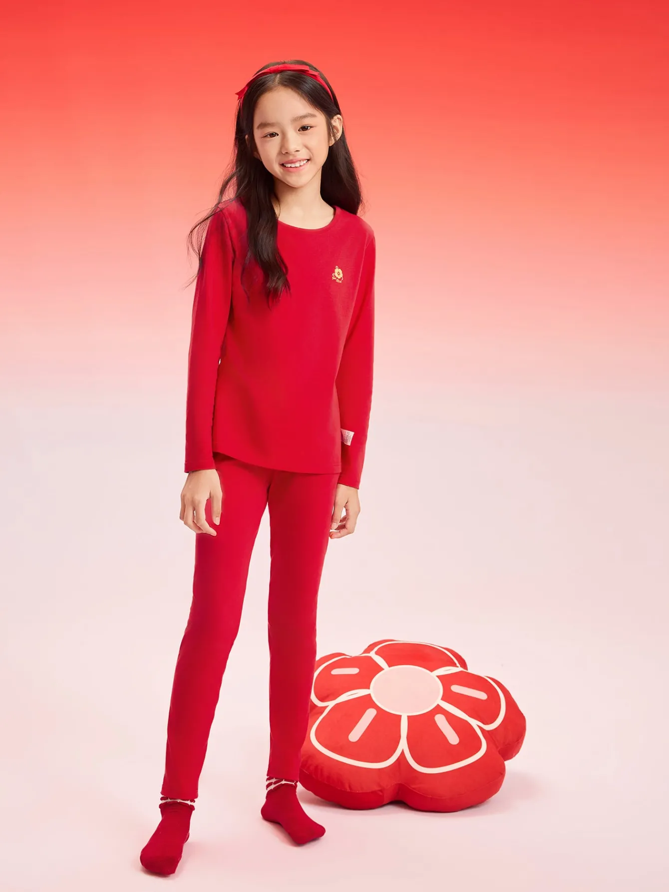 Balabala Baby Autumn Clothes Suit Year of the Snake Boy And Girl Thermal Underwear Animal Year Red Pajamas Fashion