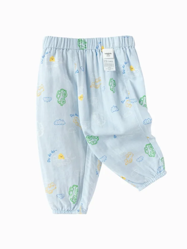 Balabala Baby Boy Have Fun Style Woven Trousers White Blue Hue Outlet