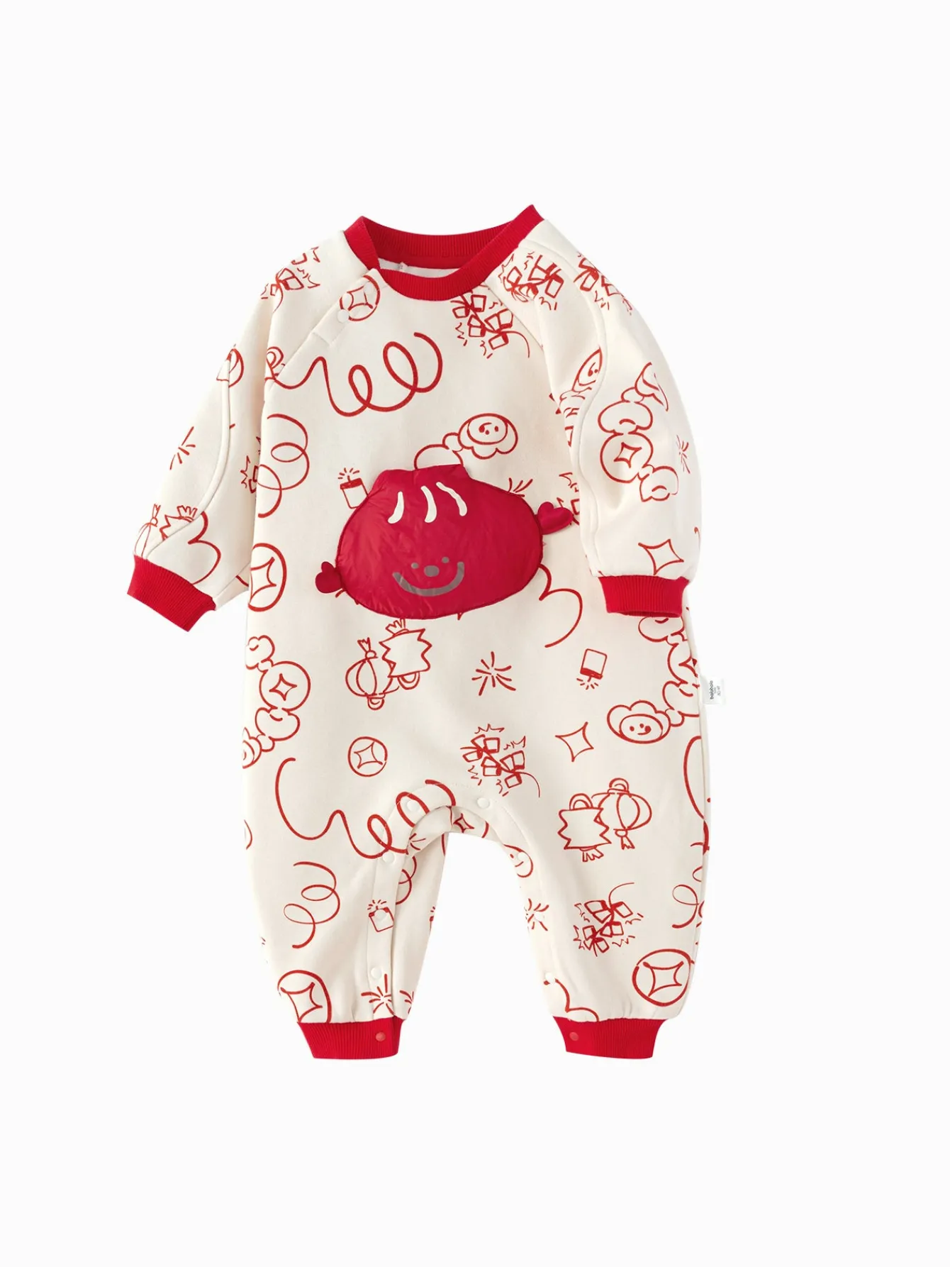 Balabala Baby Clothes Jumpsuit Newborn Romper New Year Greeting Outfit 2025 New Spring New