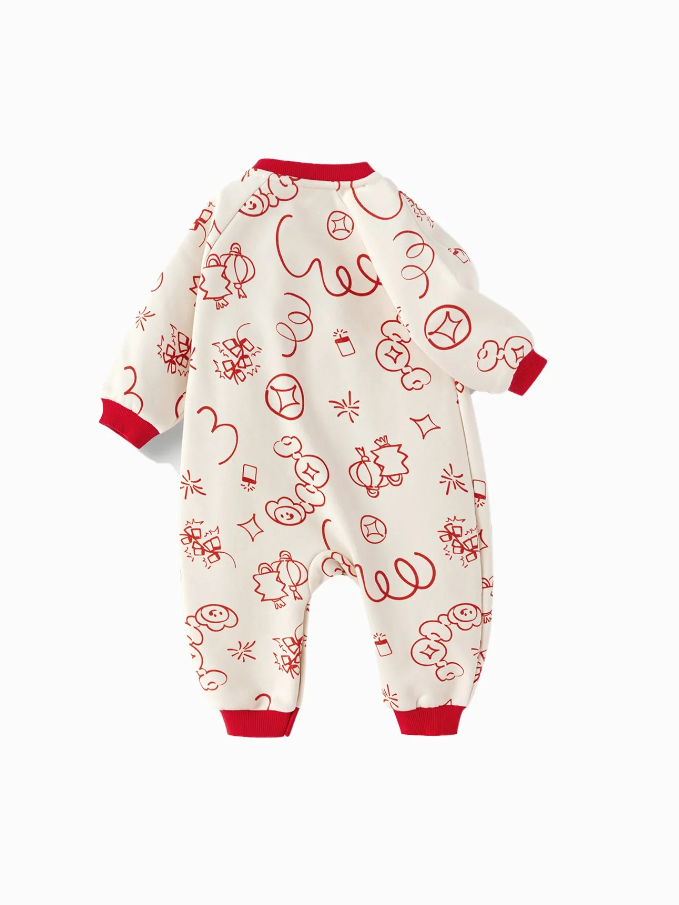 Balabala Baby Clothes Jumpsuit Newborn Romper New Year Greeting Outfit 2025 New Spring New