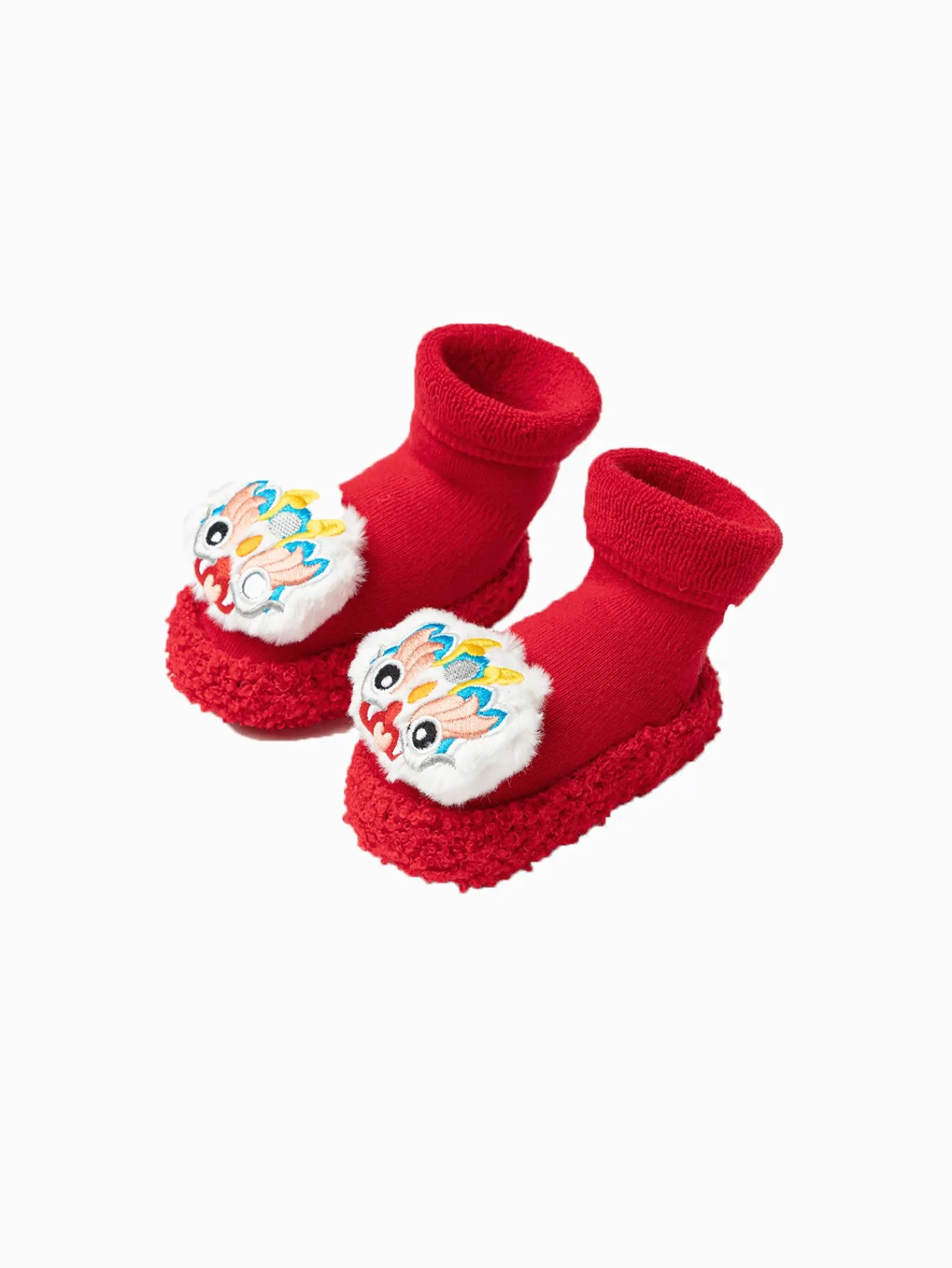 Balabala Baby Floor Socks Terry Cloth Warm Year of Snake New Boys And Girls Socks Pre-Walker Shoes Zodiac Year Clearance