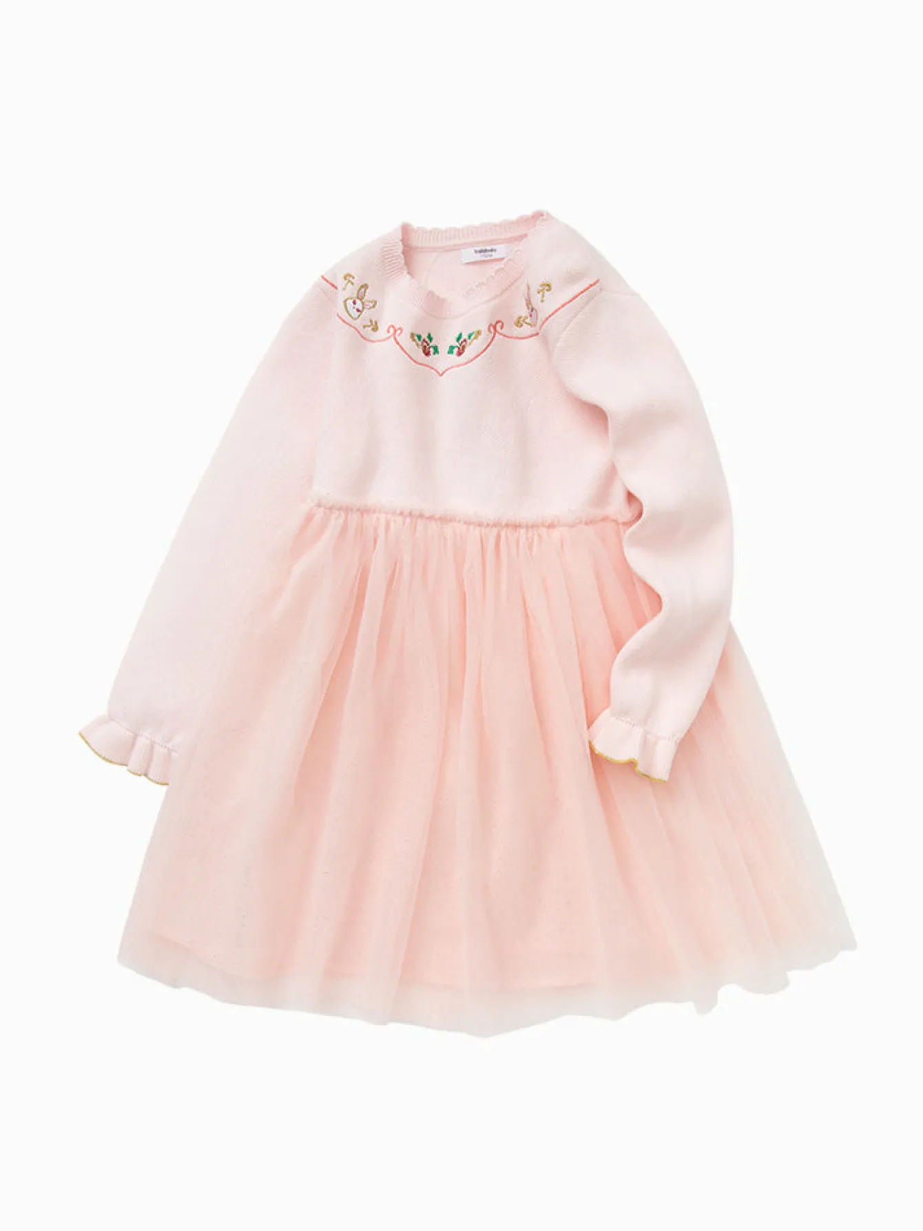 Balabala Baby Girl 100% Cotton Chinese Zodiac Rabbit Woolen Dress 0-3 Years Cheap