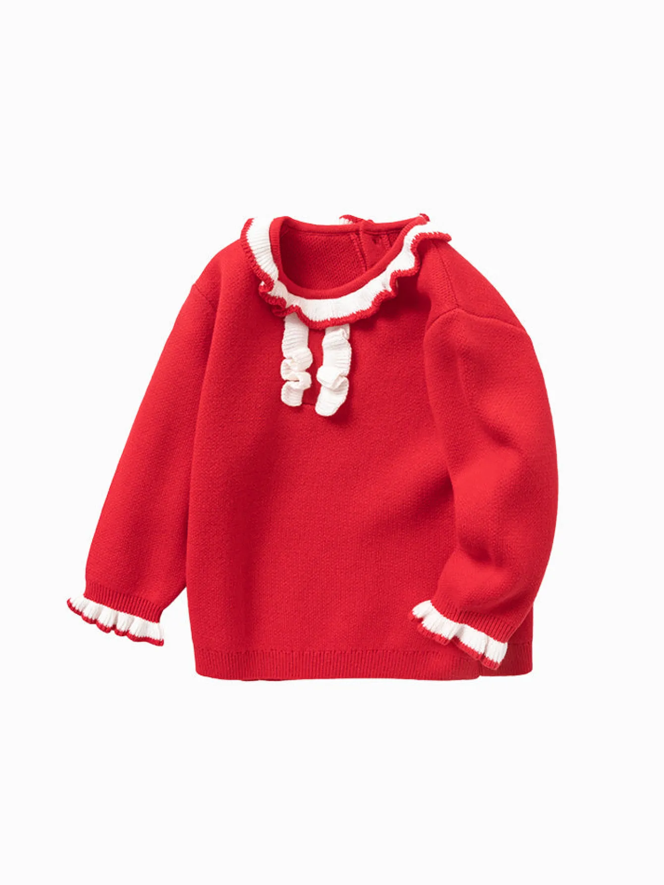 balabala_baby_girl__cotton_solid_colour_crew_neck_jumper__years_3.webp Balabala Baby Girl 100% Cotton Solid Colour Crew Neck Jumper 0-3 Years Chinese Red New