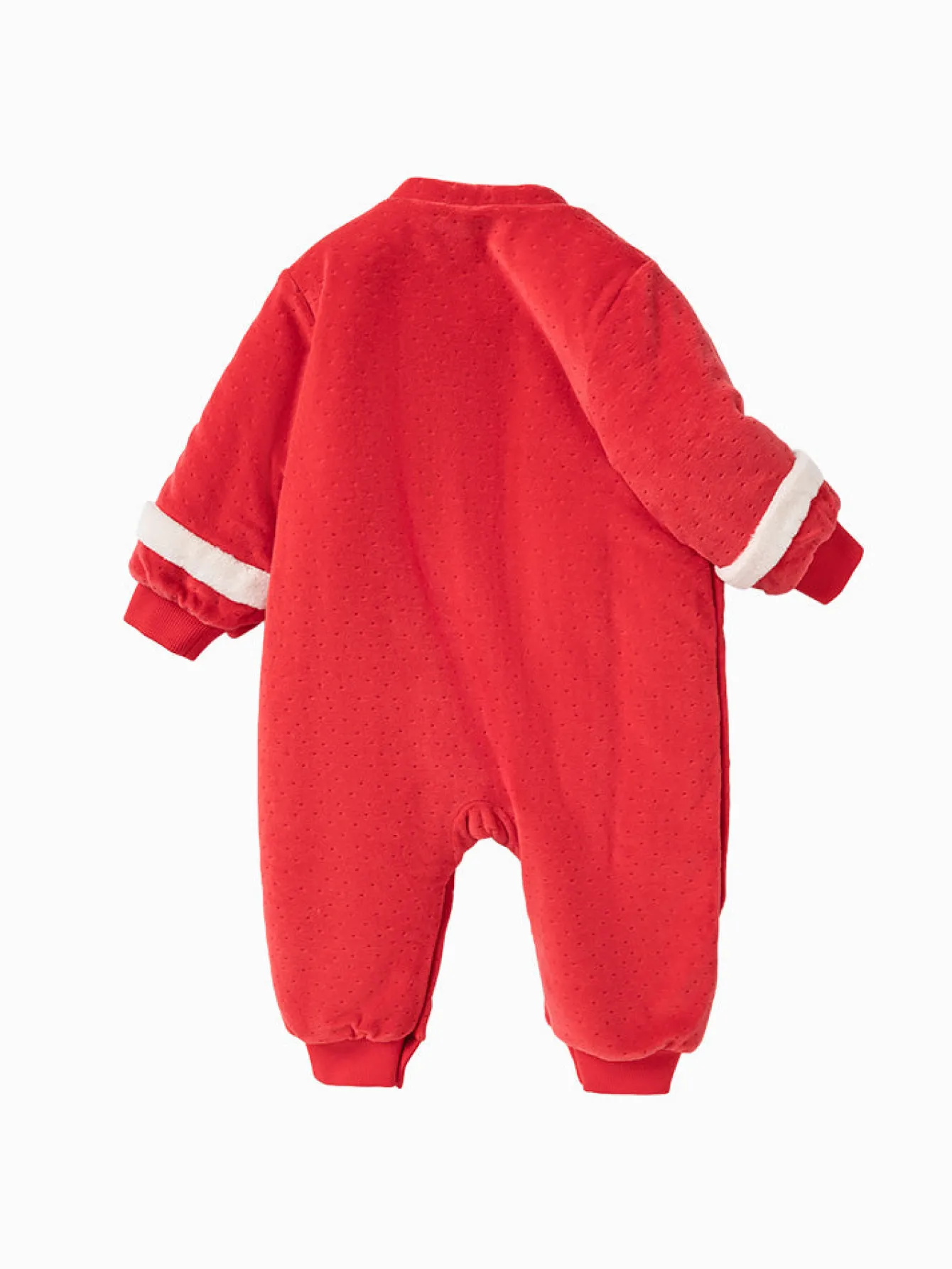 Balabala Baby Girl Velvet Chinese Zodiac Rabbit Knitted Jumpsuit 0-3 Years Chinese Red Online