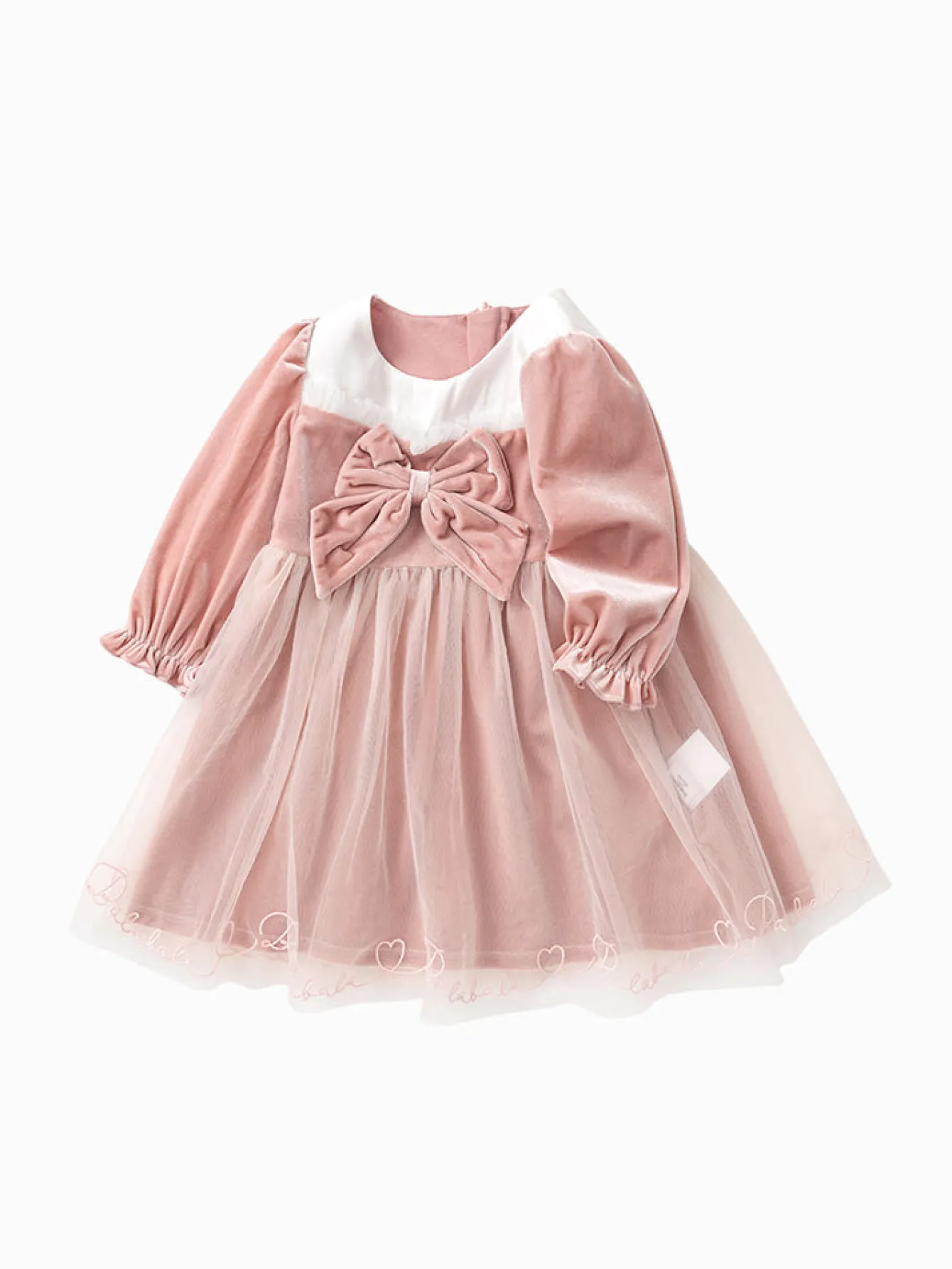 Balabala Baby Girl Velvet Solid Color Woven Dress 0-3 Years Best