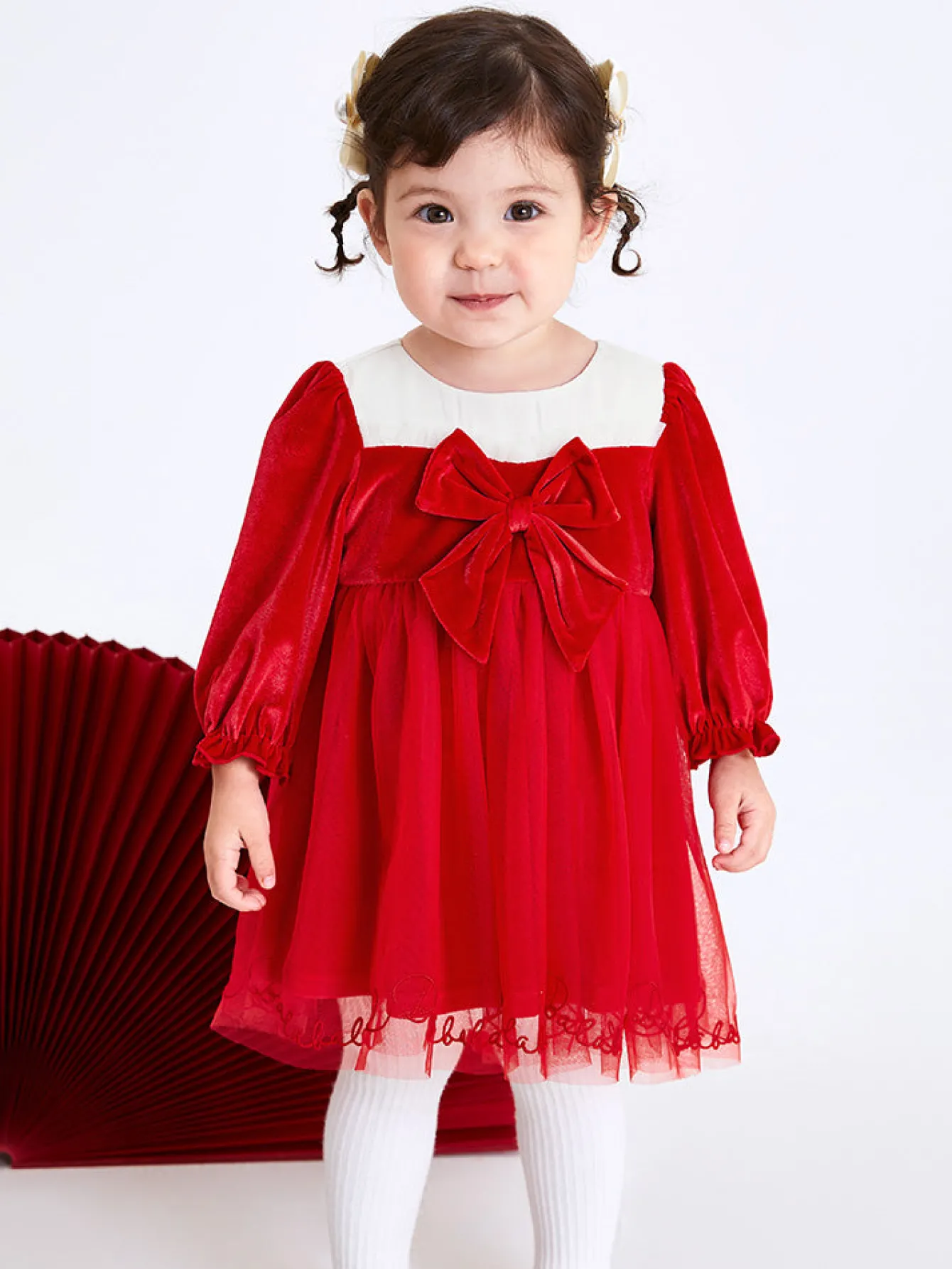 Balabala Baby Girl Velvet Solid Color Woven Dress 0-3 Years Best