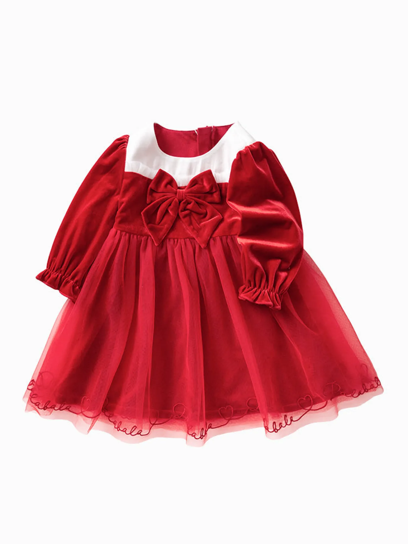Balabala Baby Girl Velvet Solid Color Woven Dress 0-3 Years Best