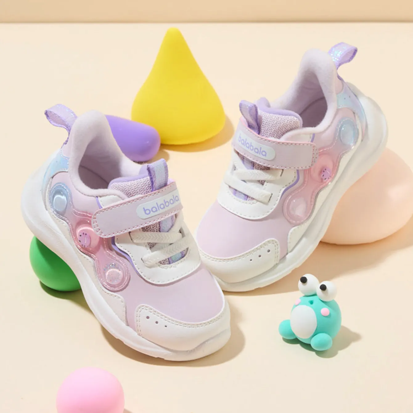 Balabala Baby Girls Spring and Autumn Cute and Comfortable Sports Shoes Non-Slip Toddler Shoes Pink Sale