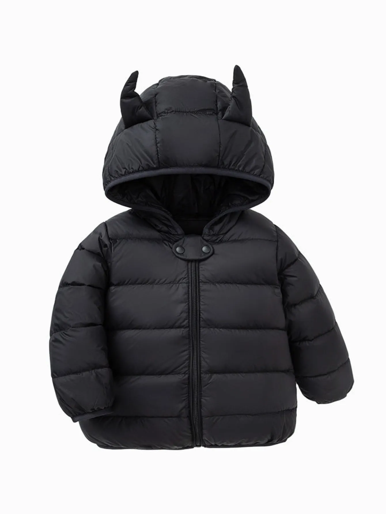 Balabala Baby Hooded Ears Fresh Cute Fun Bright Color Down Jacket Black Clearance