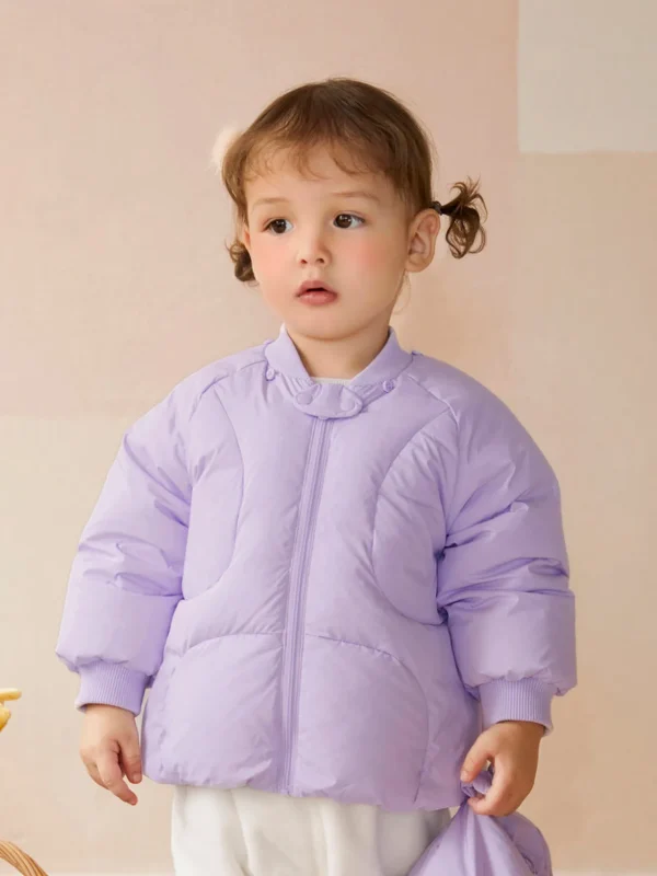 Balabala Baby Hooded Removable Hood Flower Down Jacket Violet Online