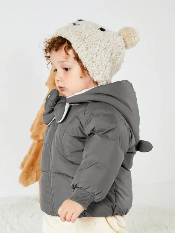 Balabala Baby Hooded Removable Hood Flower Down Jacket Emerald Green Cheap