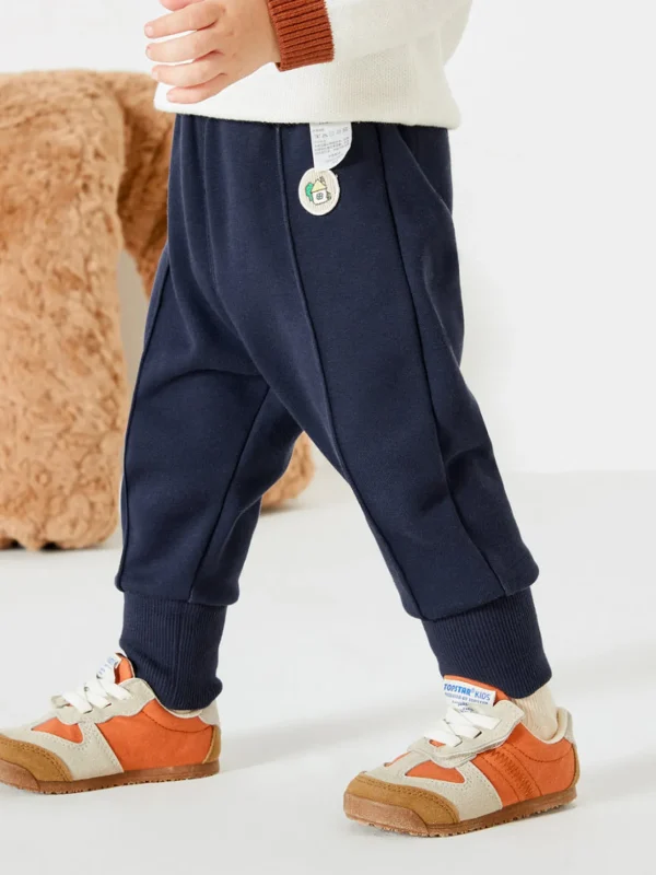 Balabala Baby House Embroidered Chapter Trousers Dark Blue Discount