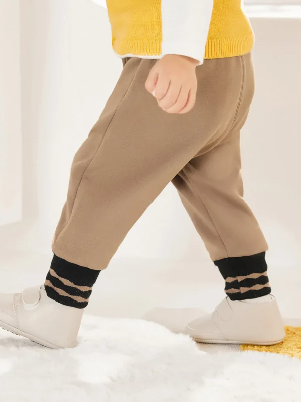 Balabala Baby Jogging Trousers Cut Plush Trousers Light Tan Best Sale