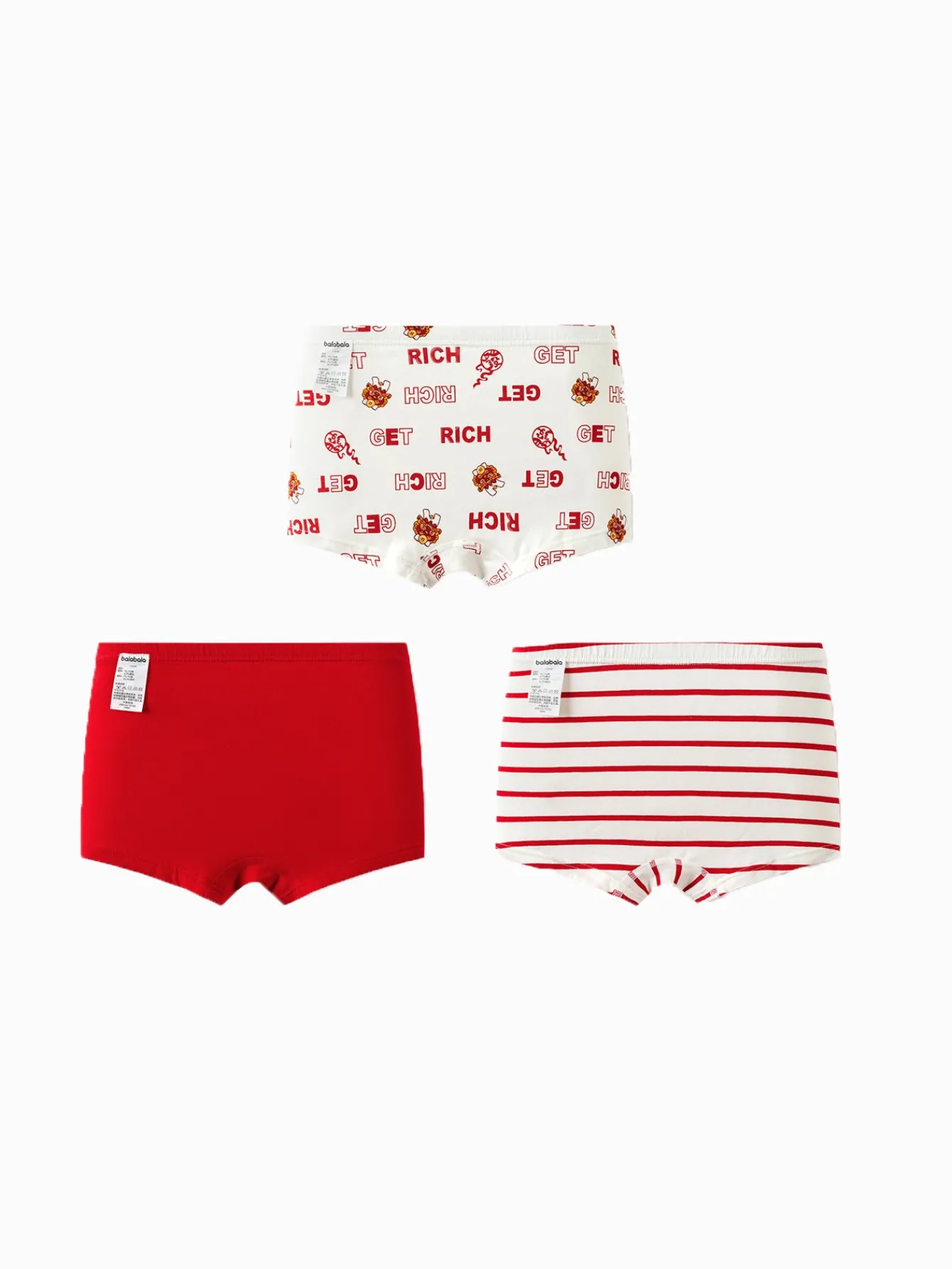 Balabala Boy Underwear Boxer Birefs Cotton Animal Year Red Shorts The Year of Snake New Year Suit Cheap