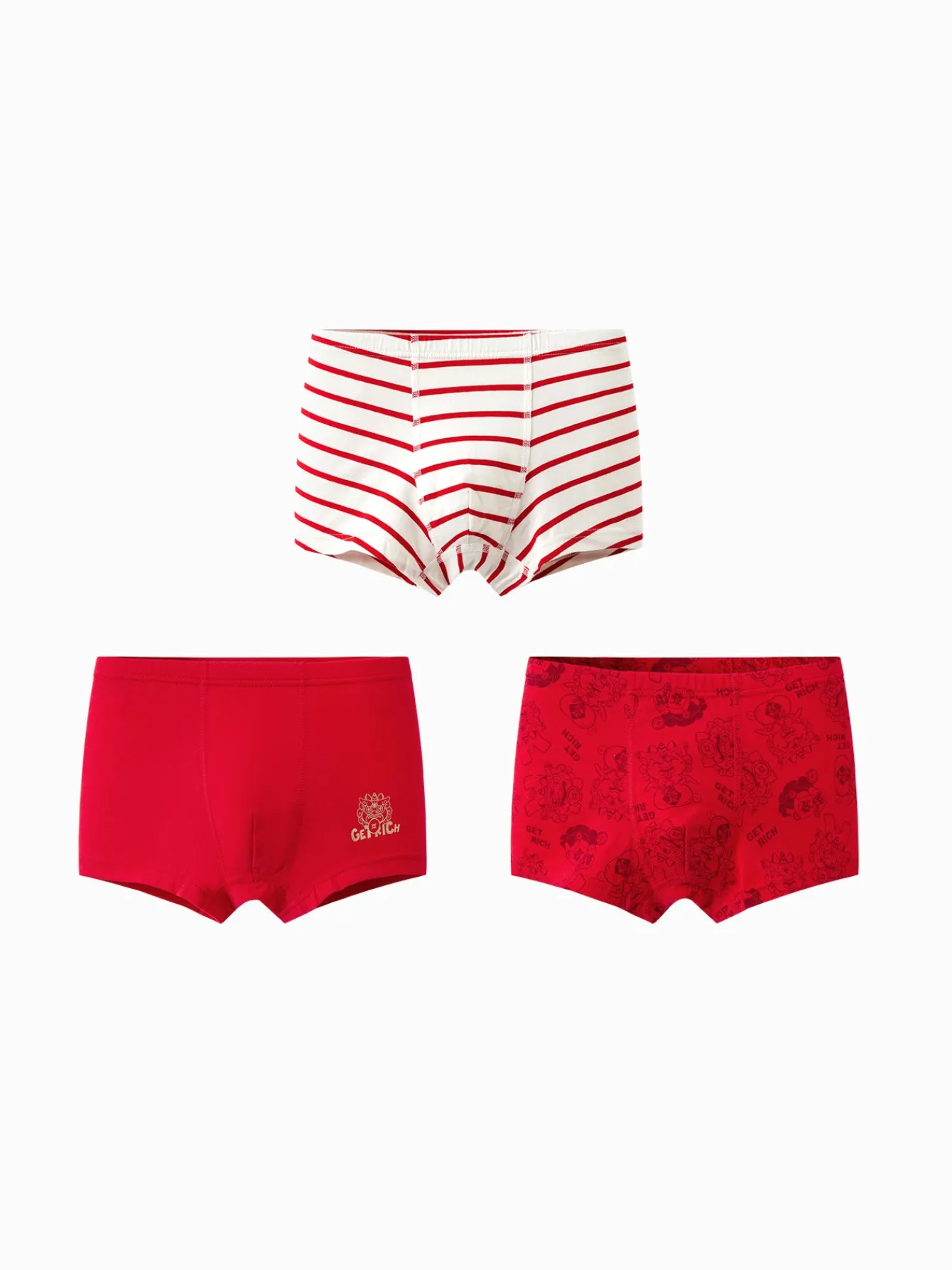 Balabala Boy Underwear Boxer Birefs Cotton Animal Year Red Shorts The Year of Snake New Year Suit Cheap