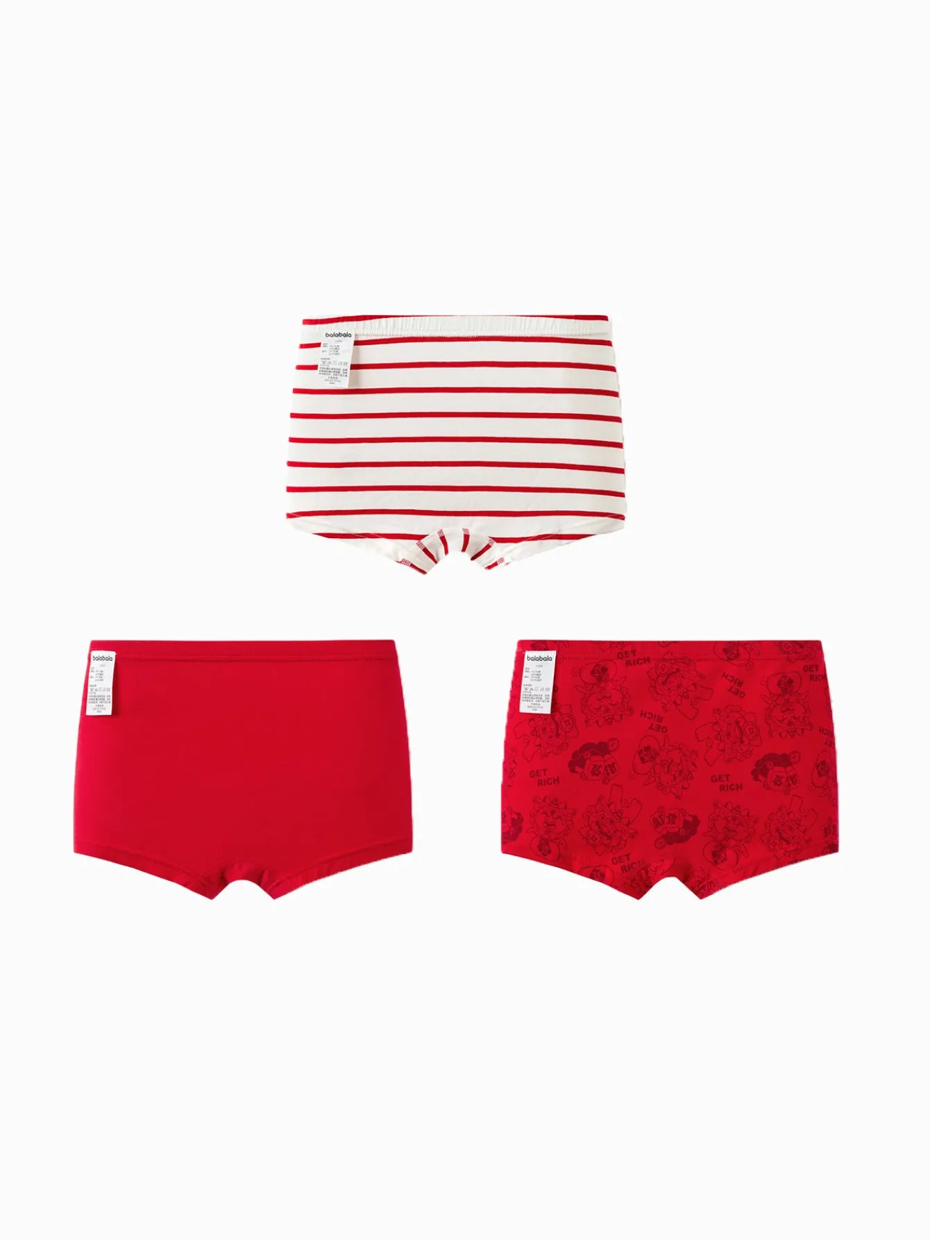 Balabala Boy Underwear Boxer Birefs Cotton Animal Year Red Shorts The Year of Snake New Year Suit Cheap