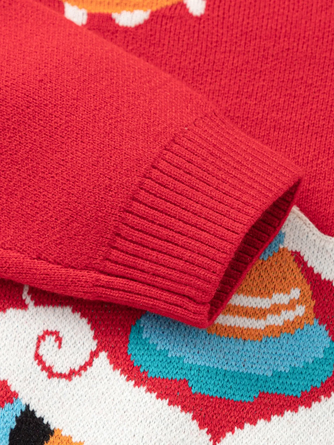 Balabala boys' sweater New Year jacquard knitted sweater 2025 spring and autumn new style New Year outfit Chinese Red Cheap