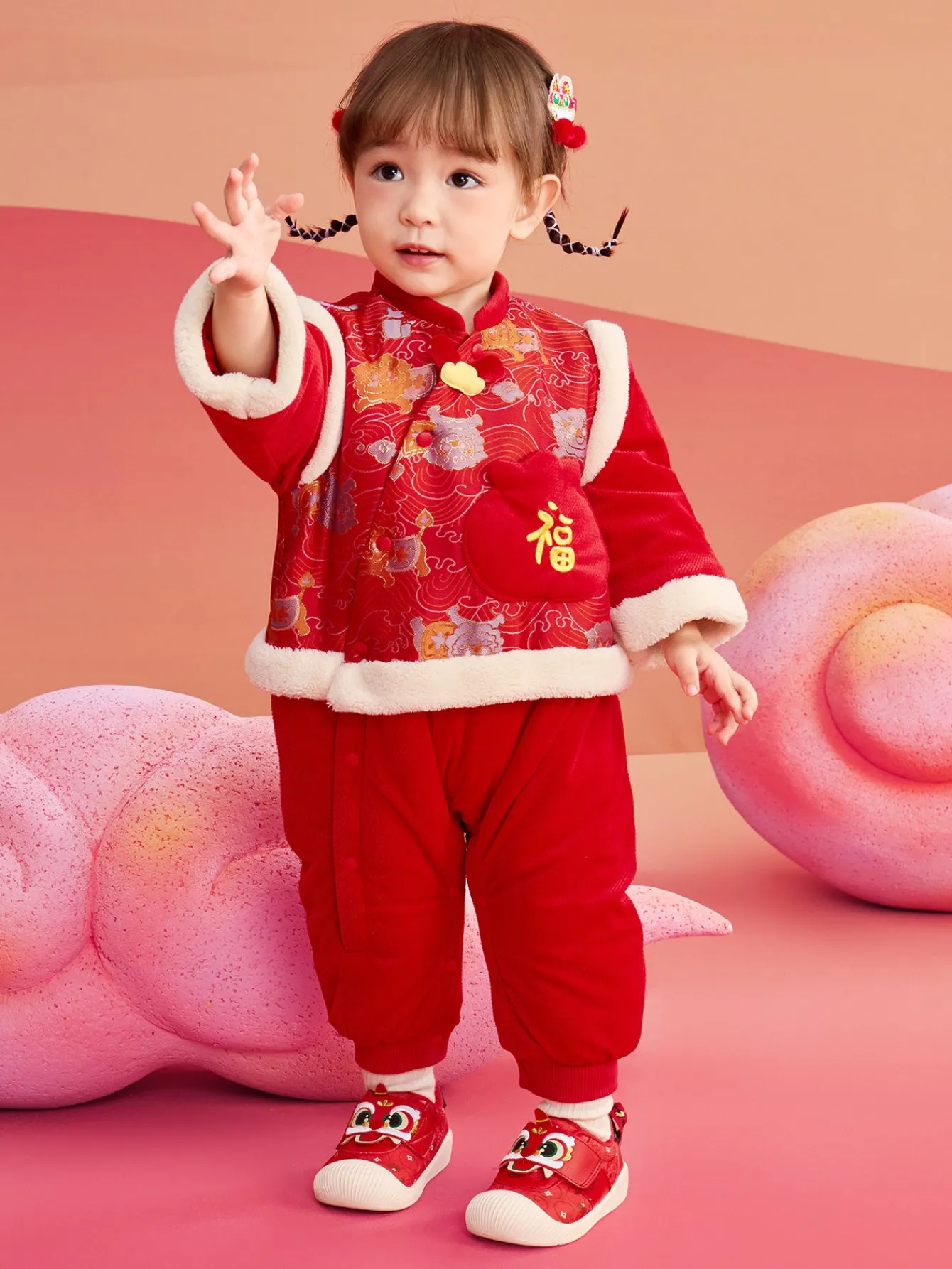 Balabala Children Clothes Baby Cotton Jumpsuit Newborn Romper 2025 New Year Shop