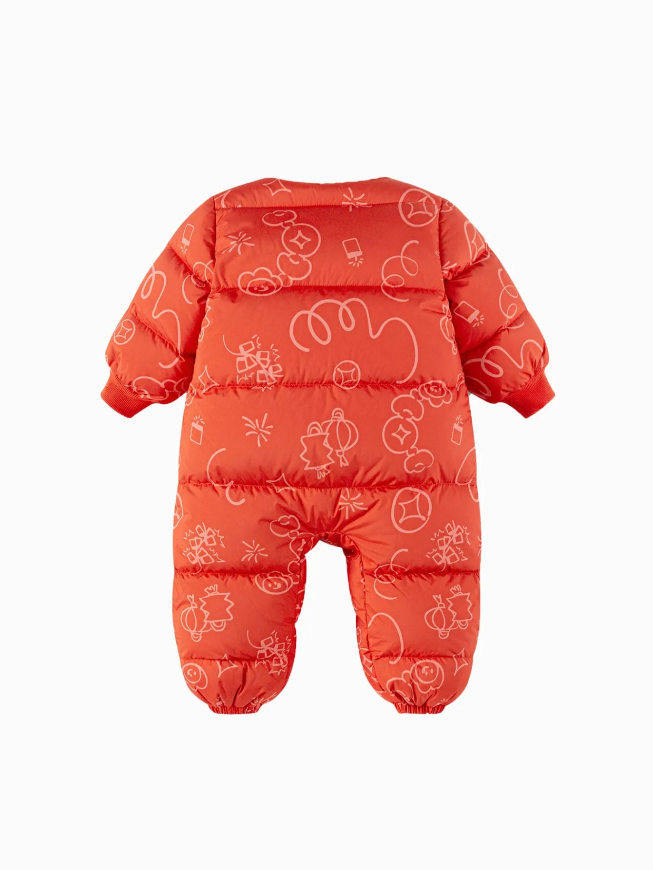 Balabala Children Clothes Baby Jumpsuit Newborn Down Romper Winter Wear 2025 New Year Season Best