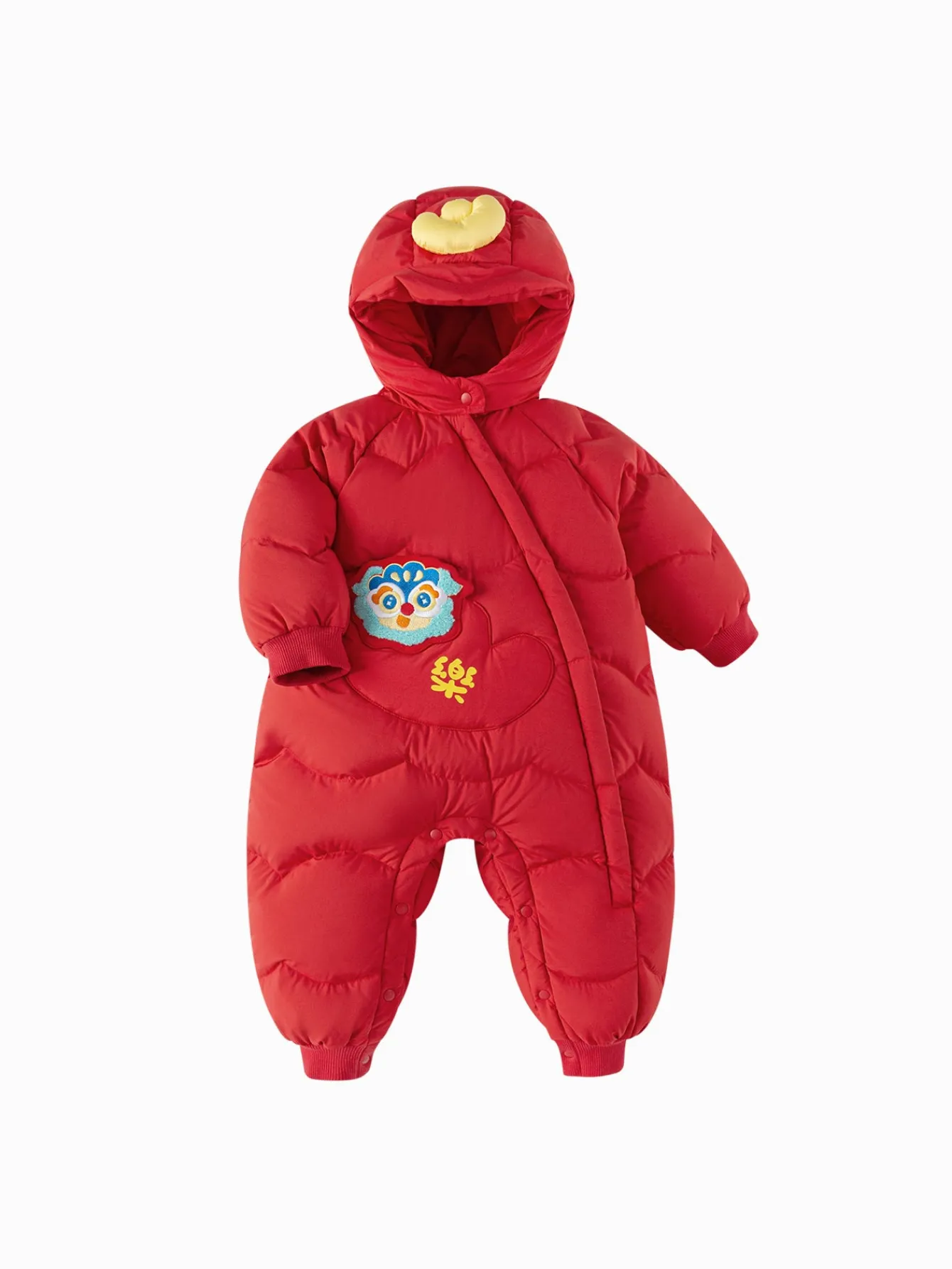 Balabala Children Clothes Baby Jumpsuit Newborn New Year Greeting Down Outfit 2025 New Year Winter wear Fashion