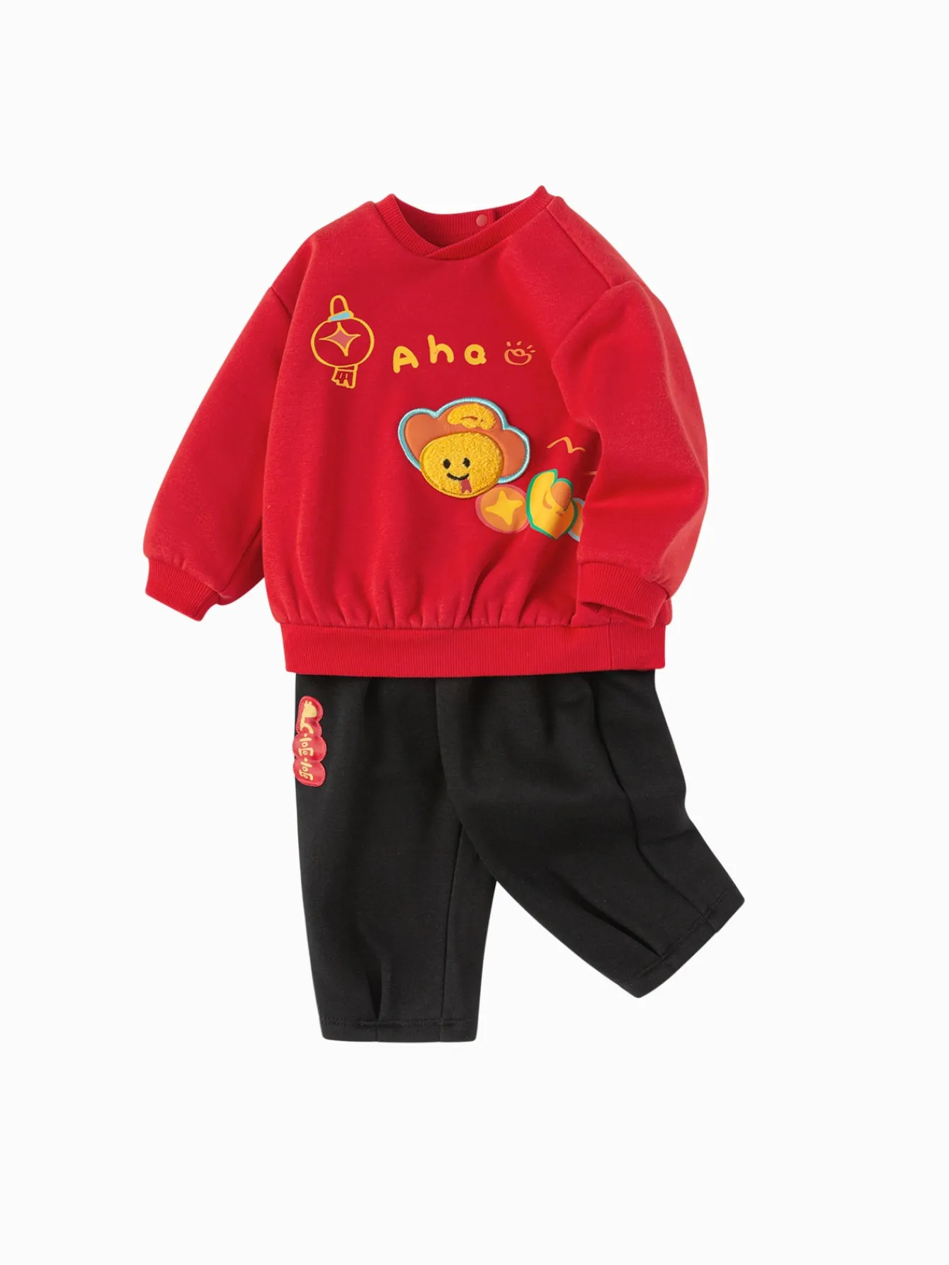 Balabala Children Clothes Baby Suit Baby Clothes 2025 New Sports 2Pcs Pack Cute Fleece Trendy Discount