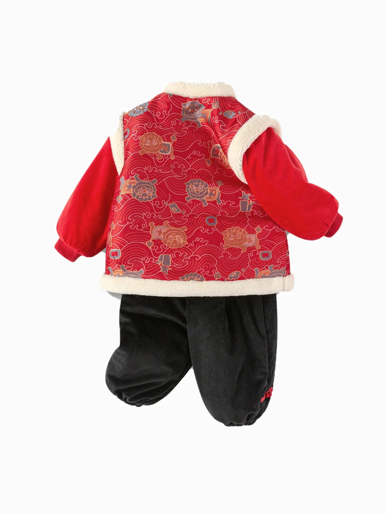 Balabala Children Clothes Baby Suit Baby First Birthday Ceremonial Dress 2025 New Year Season New Year's Greeting Outfit Flash Sale