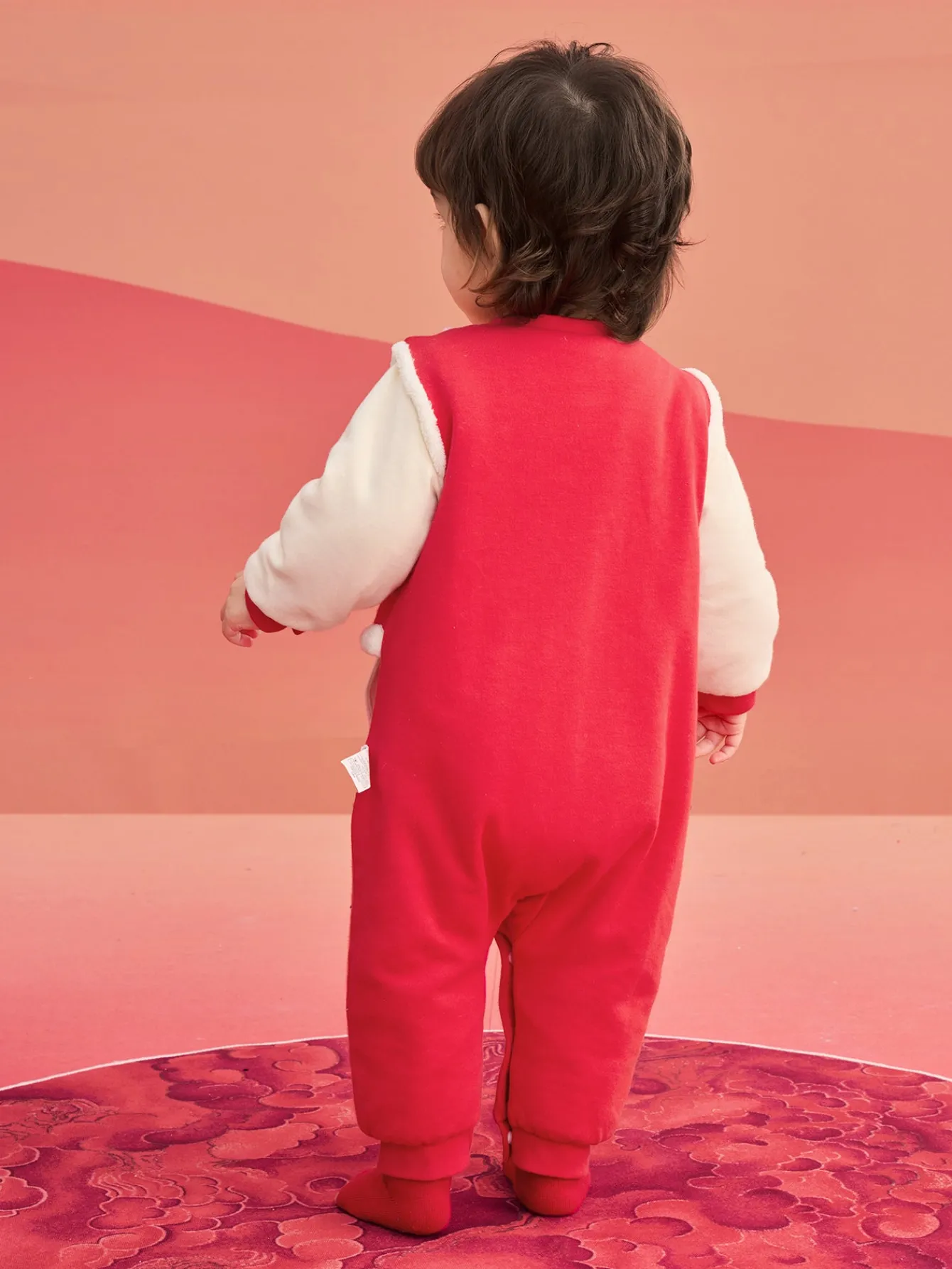 Balabala Children Clothes Baby Thickened Jumpsuit Newborn Clothes 2025 New Winter New Year Season Hot