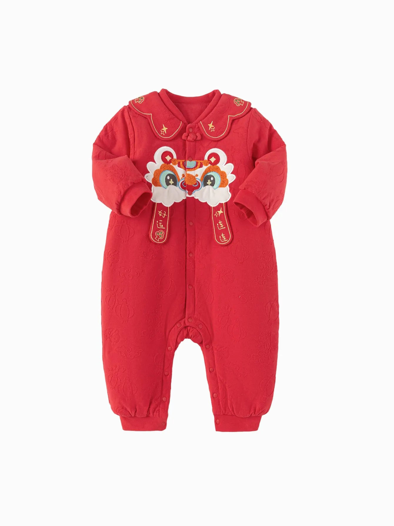 Balabala Children Clothes Baby Thickened Jumpsuit Newborn Clothes 2025 New Winter New Year Season Hot