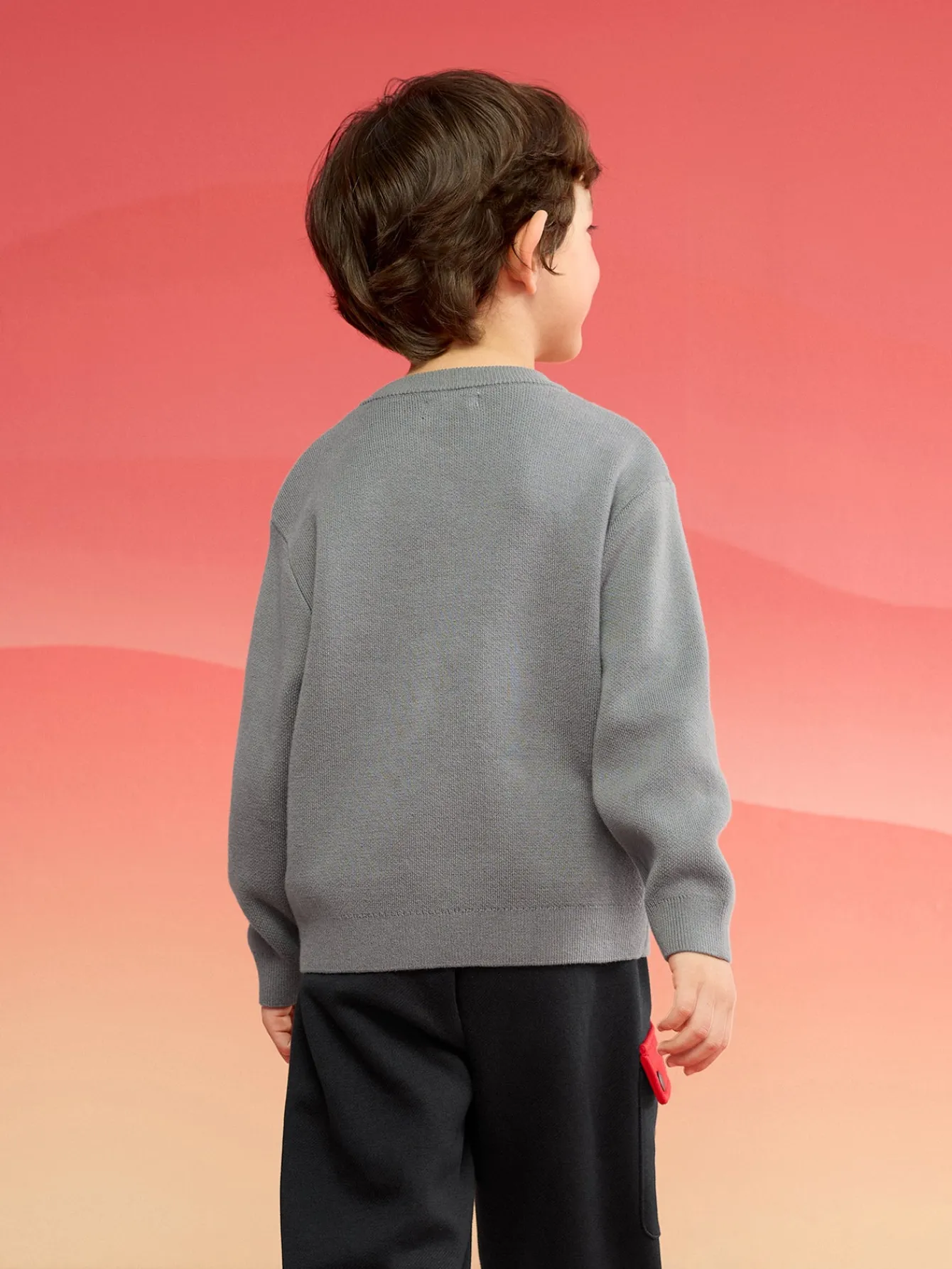 Balabala Children Clothes Boy Sweater 2025 New Spring New Year's Outfit Baby Chinese Style Knitwear Cheap