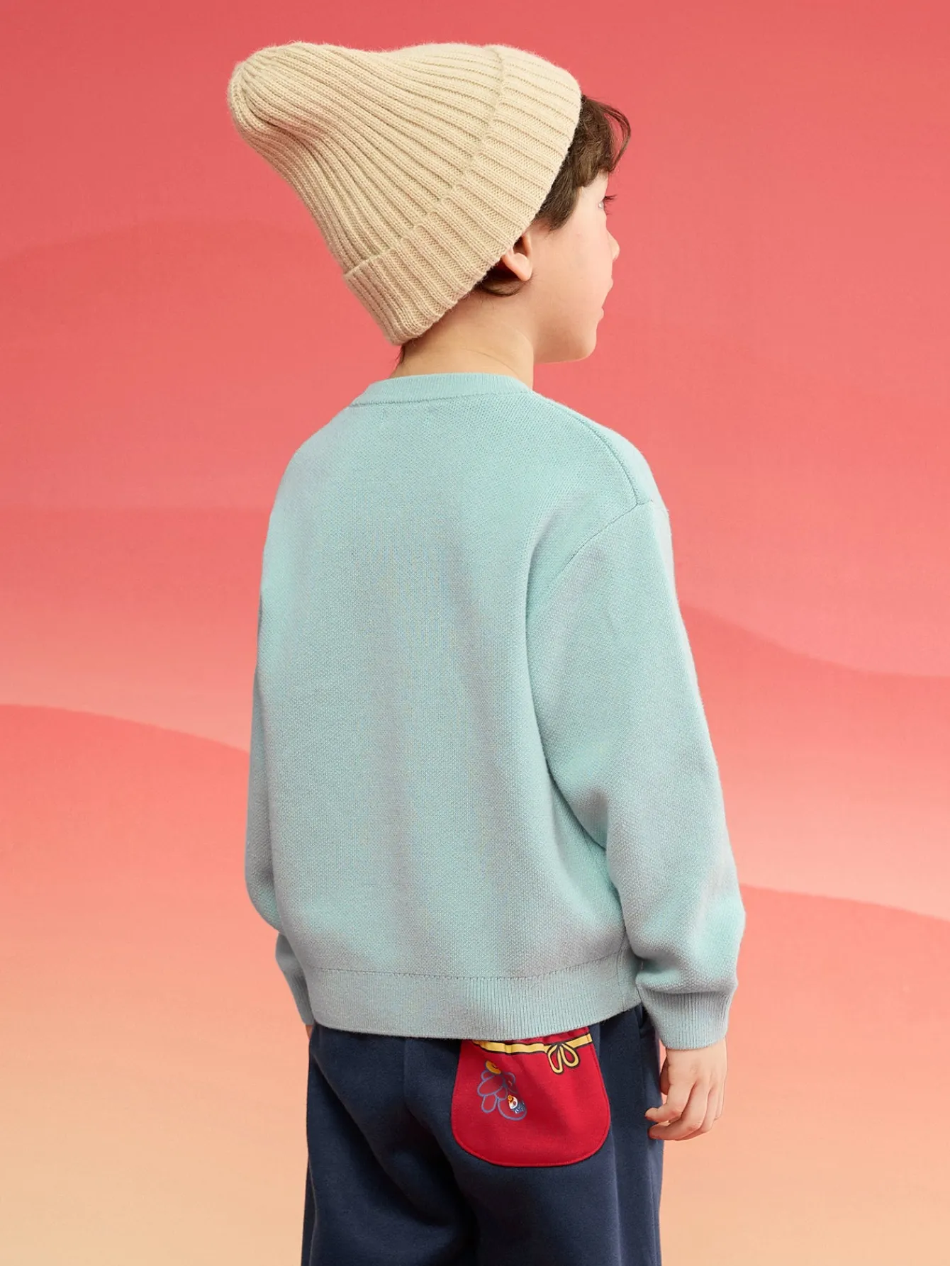 Balabala Children Clothes Boy Sweater 2025 New Spring New Year's Outfit Baby Chinese Style Knitwear Cheap