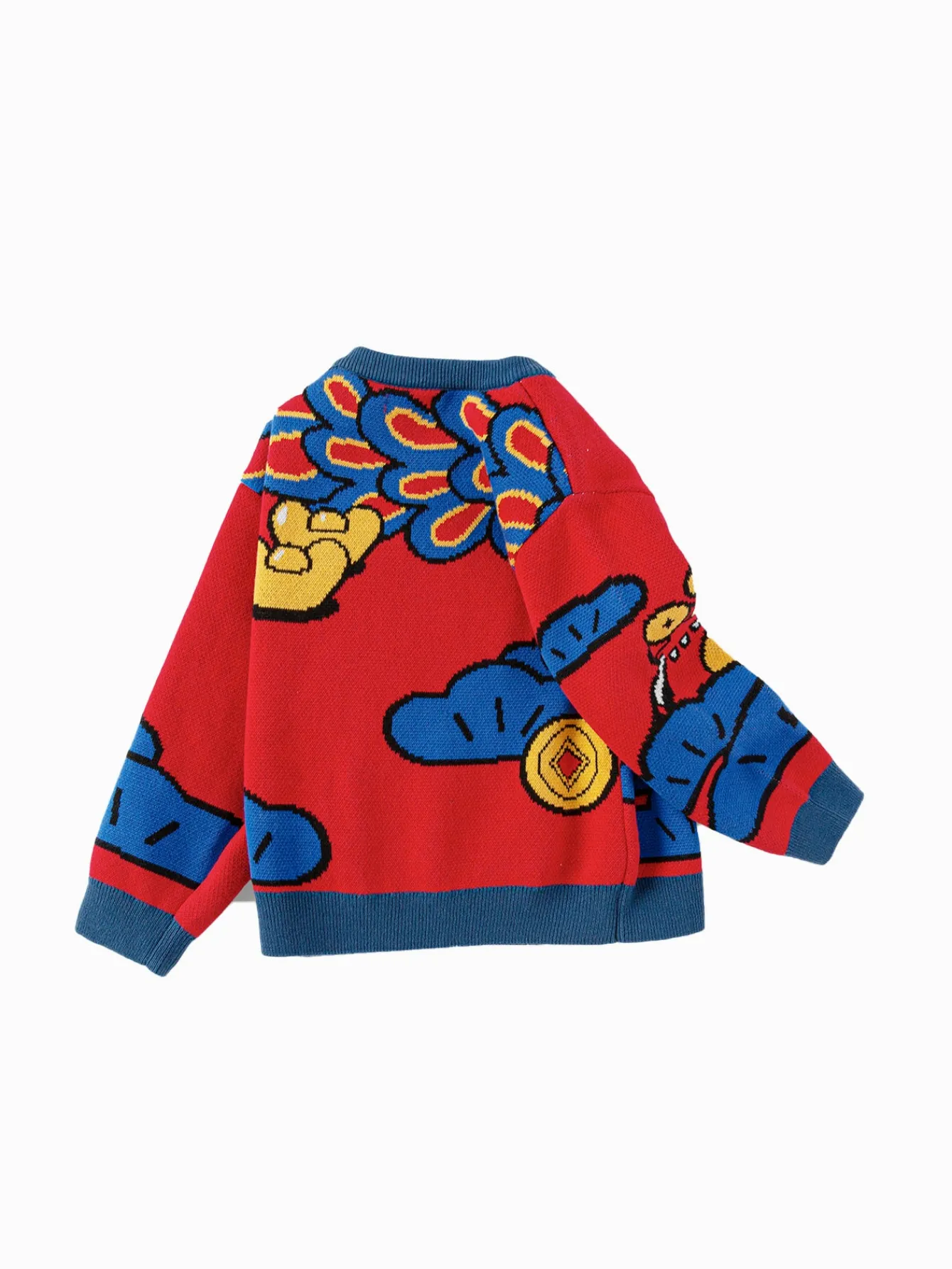 Balabala Children Sweater Boy Girl Autumn And Winter 2024 New Toddler Pullover Knitwear New Year's Outfit Cheap