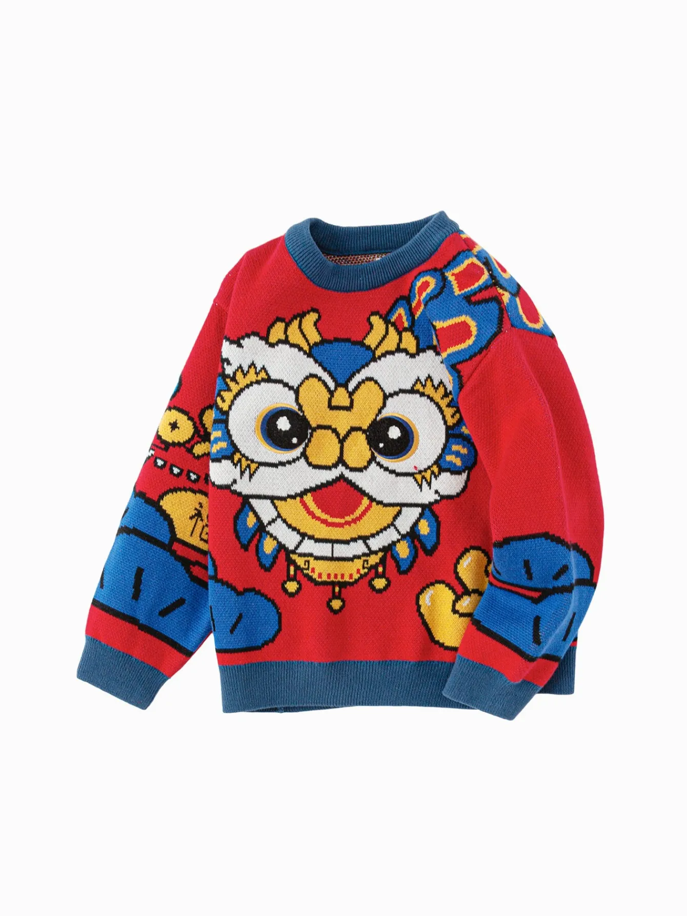 Balabala Children Sweater Boy Girl Autumn And Winter 2024 New Toddler Pullover Knitwear New Year's Outfit Cheap
