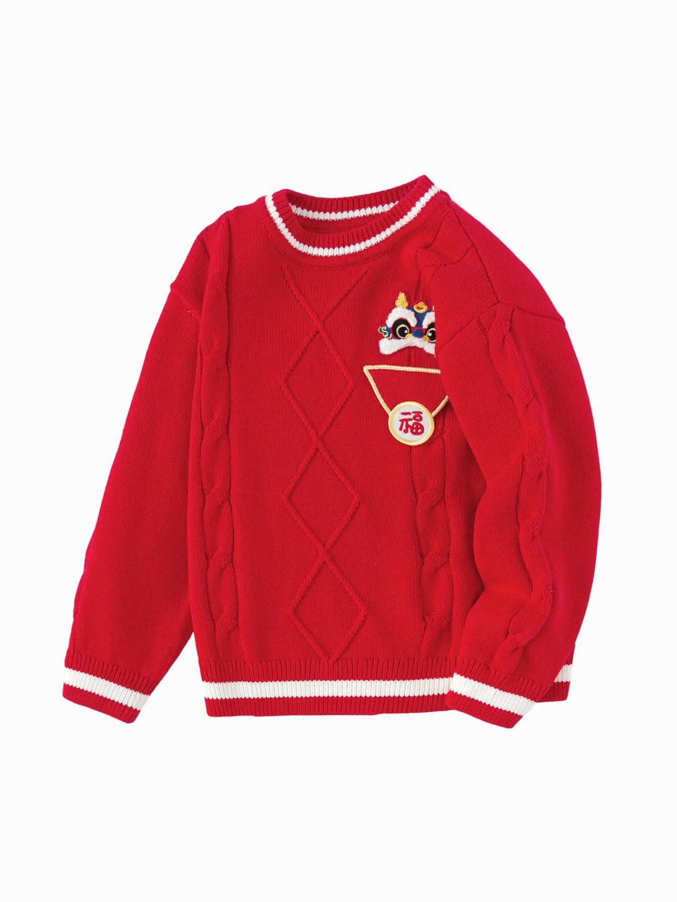 Balabala Children Sweater Boy Girl Autumn And Winter 2024 New Toddler Pullover Knitwear New Year's Outfit Cheap