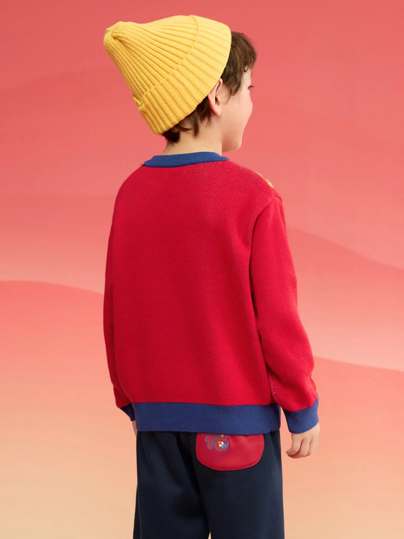 Balabala Children Sweater Boy Girl Autumn And Winter 2024 New Toddler Pullover Knitwear New Year's Outfit Cheap