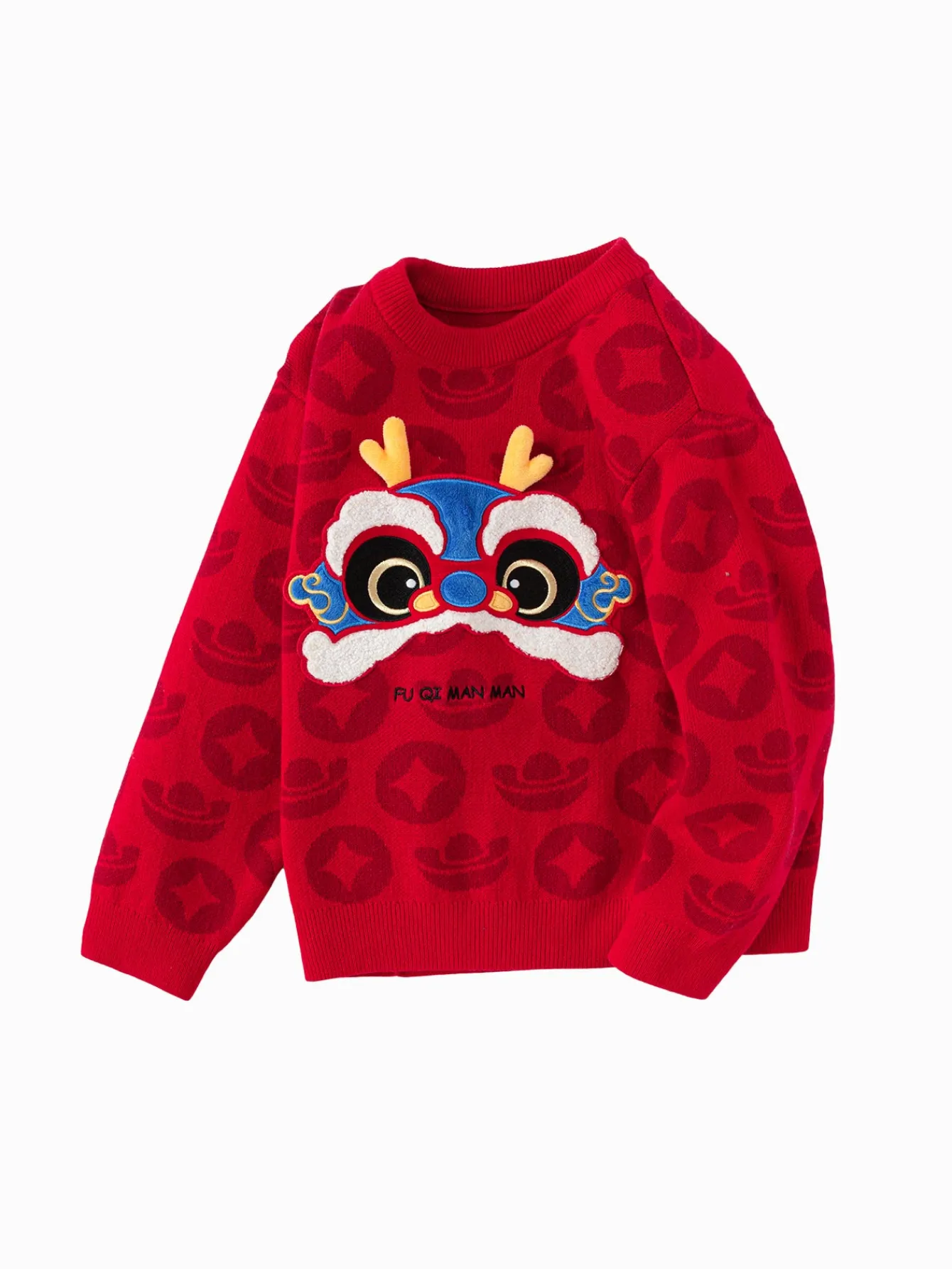 Balabala Children Sweater Boy Girl Autumn And Winter 2024 New Toddler Pullover Knitwear New Year's Outfit Cheap