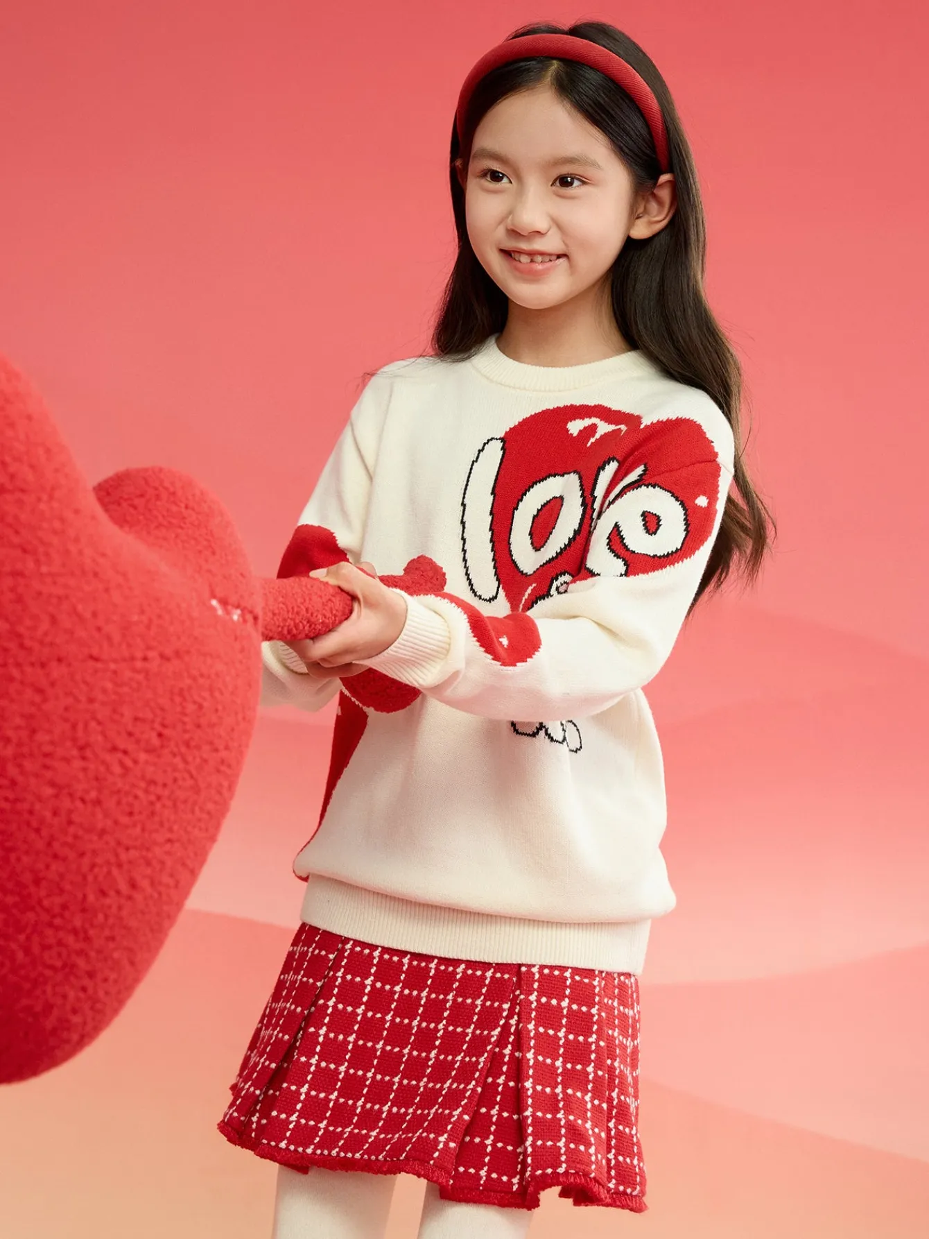 Balabala Children Sweater Boy Girl Autumn And Winter 2024 Toddler Kid Pullover Knitwear New Year's Outfit Discount