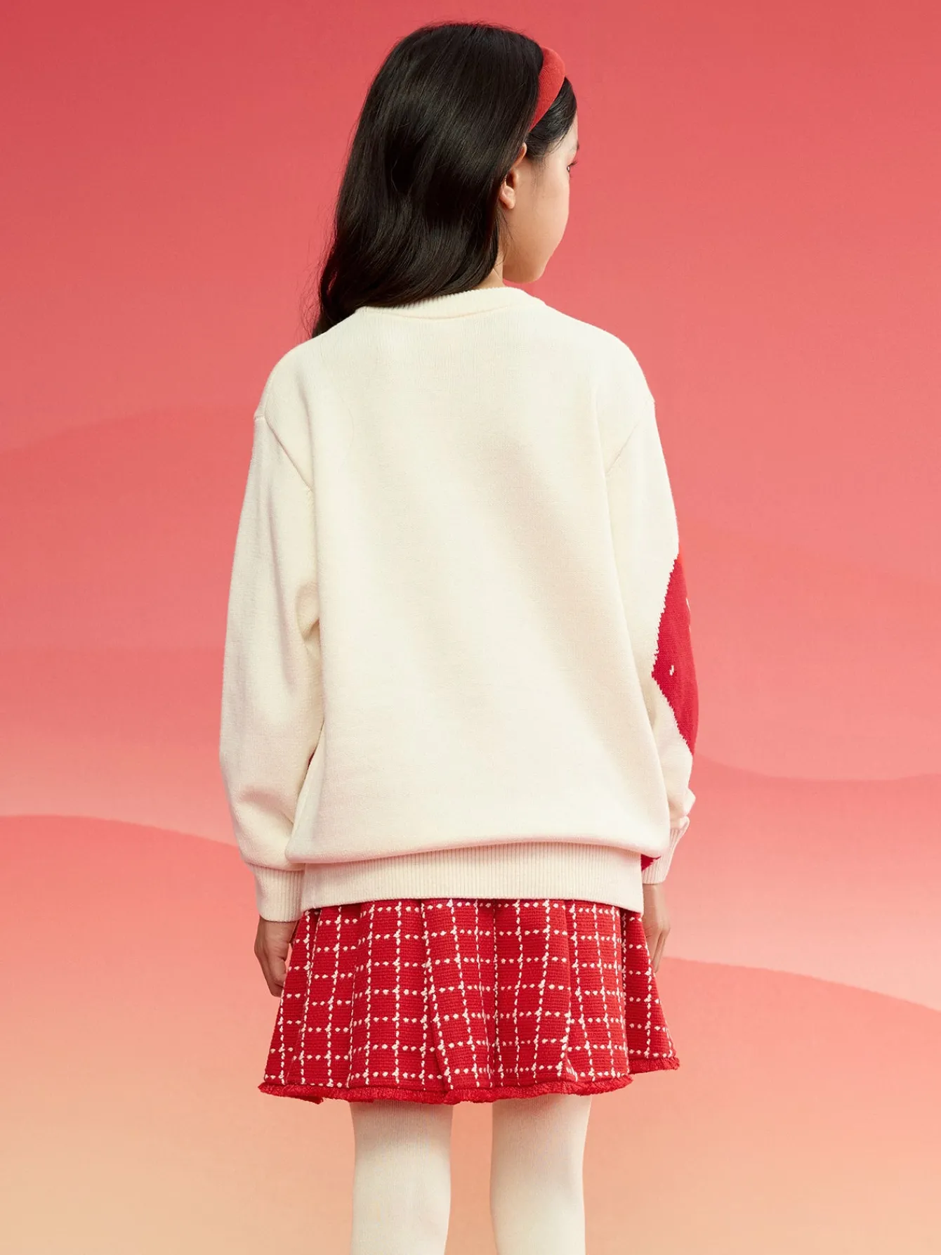 Balabala Children Sweater Boy Girl Autumn And Winter 2024 Toddler Kid Pullover Knitwear New Year's Outfit Discount