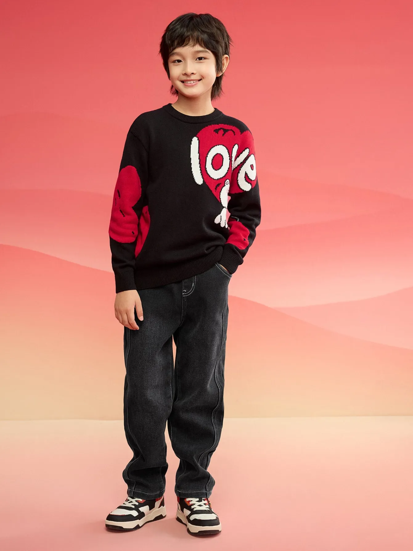 Balabala Children Sweater Boy Girl Autumn And Winter 2024 Toddler Kid Pullover Knitwear New Year's Outfit Discount