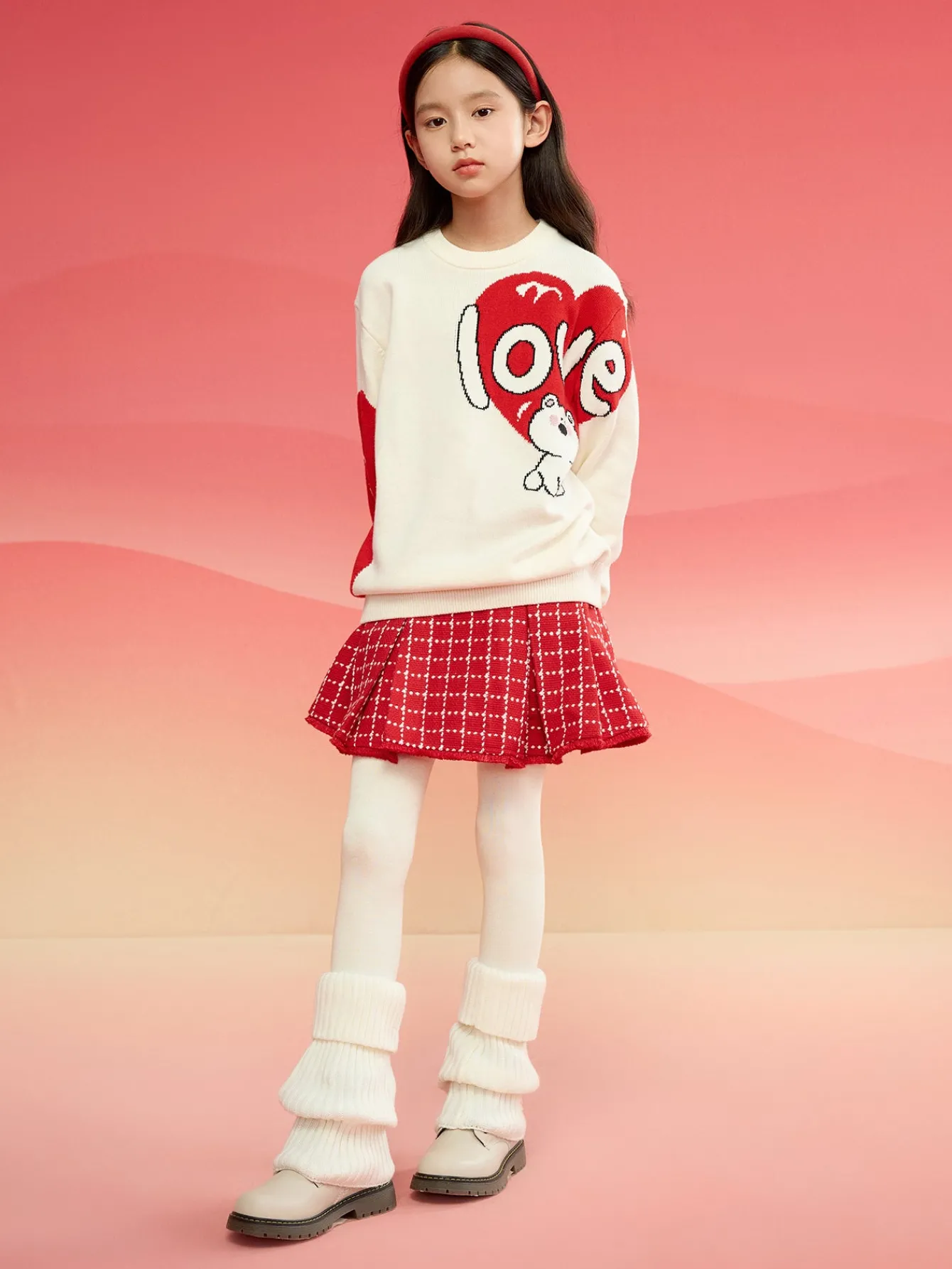 Balabala Children Sweater Boy Girl Autumn And Winter 2024 Toddler Kid Pullover Knitwear New Year's Outfit Discount