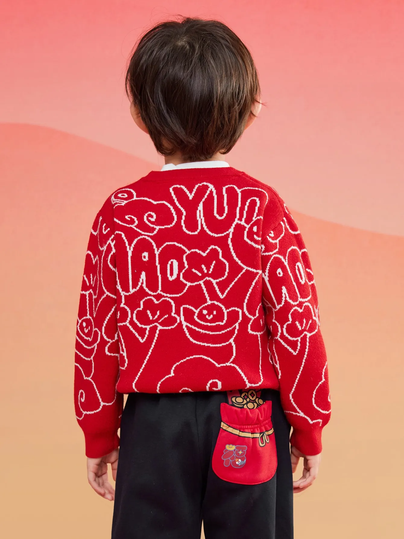 Balabala Children Sweater Turtleneck Sweater Autumn And Winter 2024 New Kid Loose Boy And Girl Knitwear Fashion