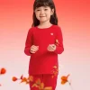 Balabala Children Thermal Underwear Suit Snake Year of the Snake New Boy And Girl Autumn Top And Pants Animal Year Red Pajamas Chinese Red Hot