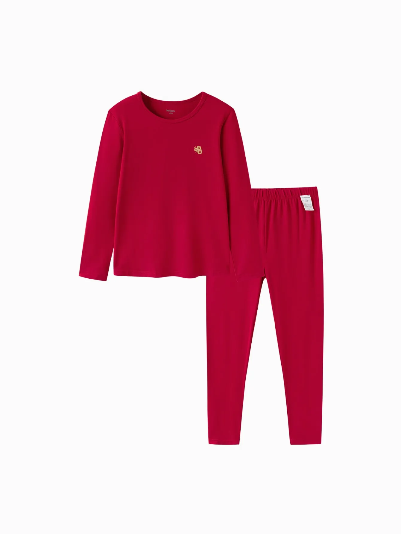 Balabala Children Thermal Underwear Suit Year of the Snake New Boy And Girl Autumn Heated Top And Pants Animal Year Red Pajamas Chinese Red Best