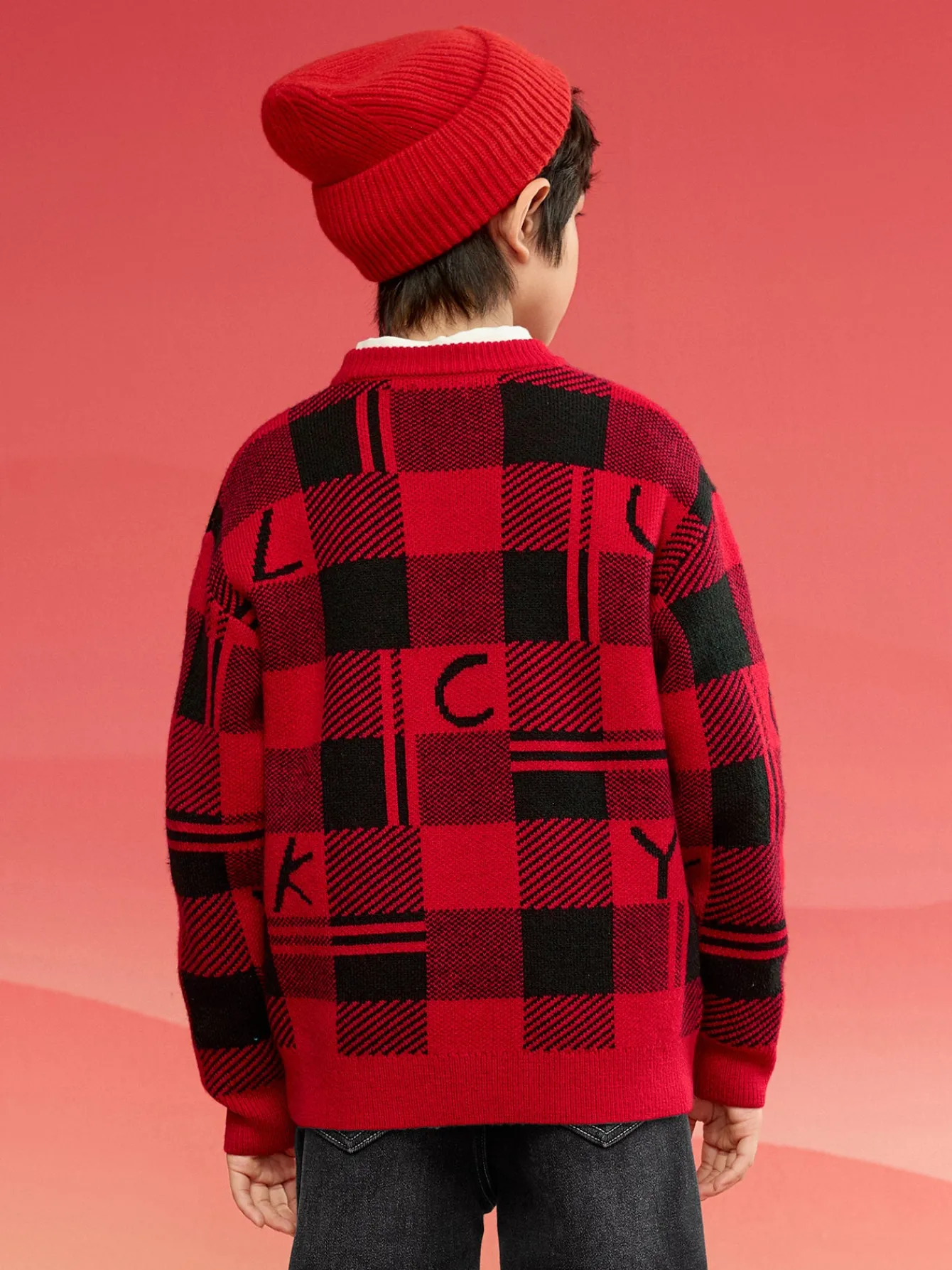 Balabala Children Turtleneck Sweater Autumn And Winter 2024 New Kids Trendy Boy And Girl Knitwear Store