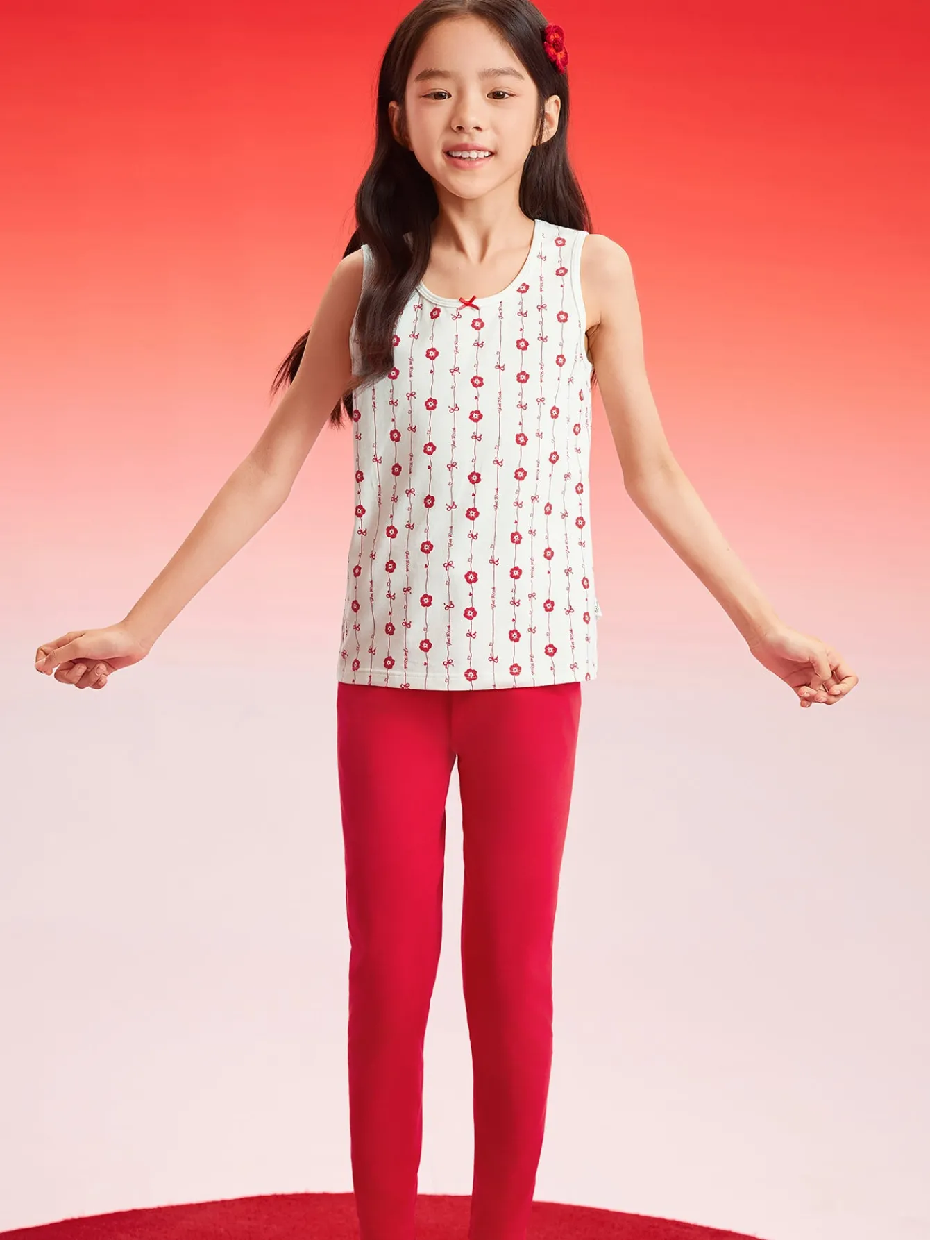 Balabala Children Vest Year of the Snake New Girls Camisole Animal Year Boy Red New Year Season 2Pcs Pack White Red Discount