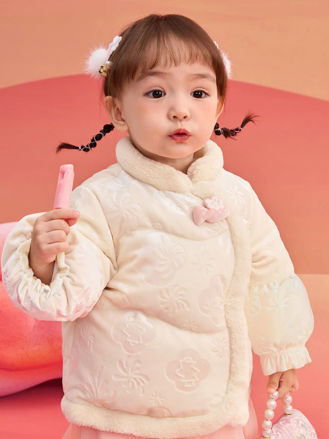 Balabala Children's Clothes Baby Down Jacket Baby Coat 2025 New Winter Clothes Neo- Chinese style New Year Greeting Outfit Cheap