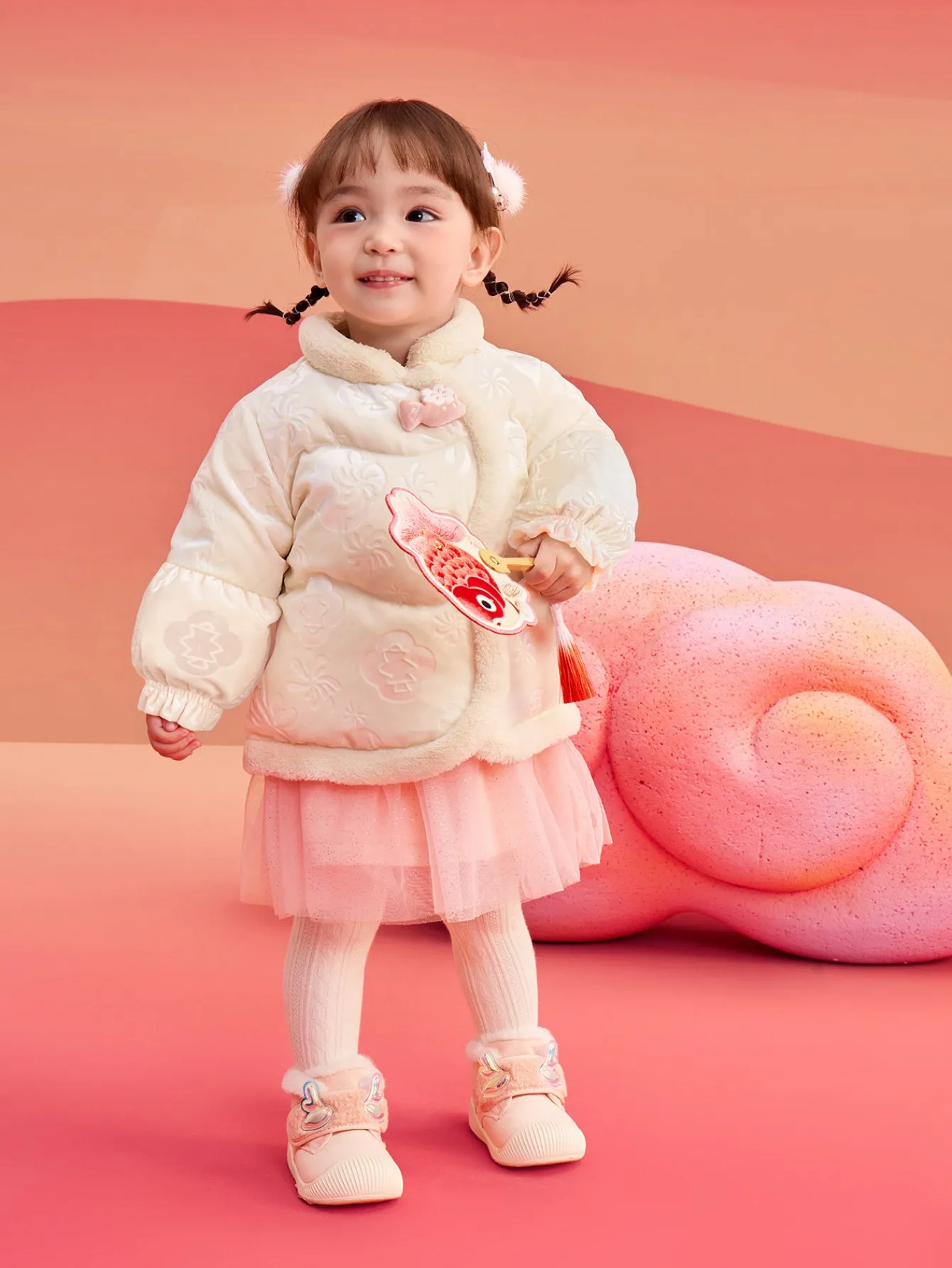 Balabala Children's Clothes Baby Down Jacket Baby Coat 2025 New Winter Clothes Neo- Chinese style New Year Greeting Outfit Cheap