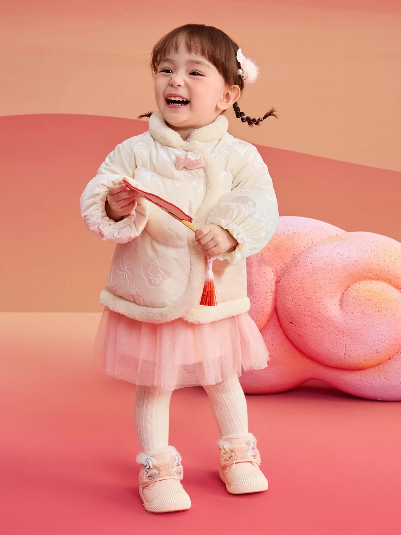 Balabala Children's Clothes Baby Down Jacket Baby Coat 2025 New Winter Clothes Neo- Chinese style New Year Greeting Outfit Cheap