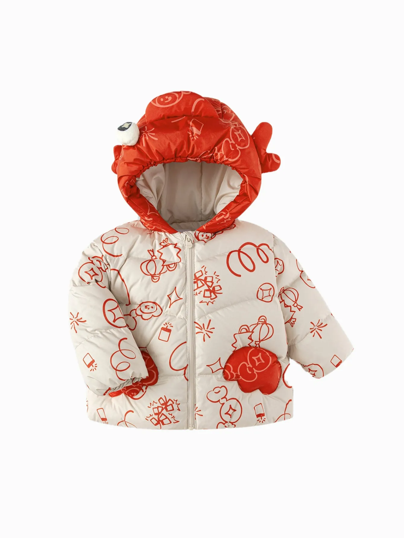 Balabala Children's Clothes Baby Down Jacket Baby Coat 2025 New Winter Clothes Neo- Chinese style New Year Greeting Outfit Best