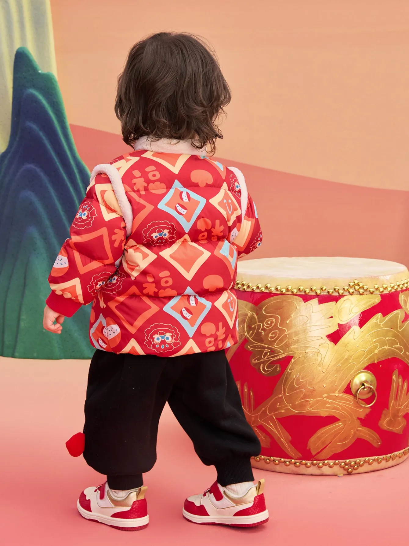 Balabala Children's Clothes Baby Down Jacket Baby Coat 2025 New Winter Clothes Neo- Chinese style New Year Greeting Outfit Cheap